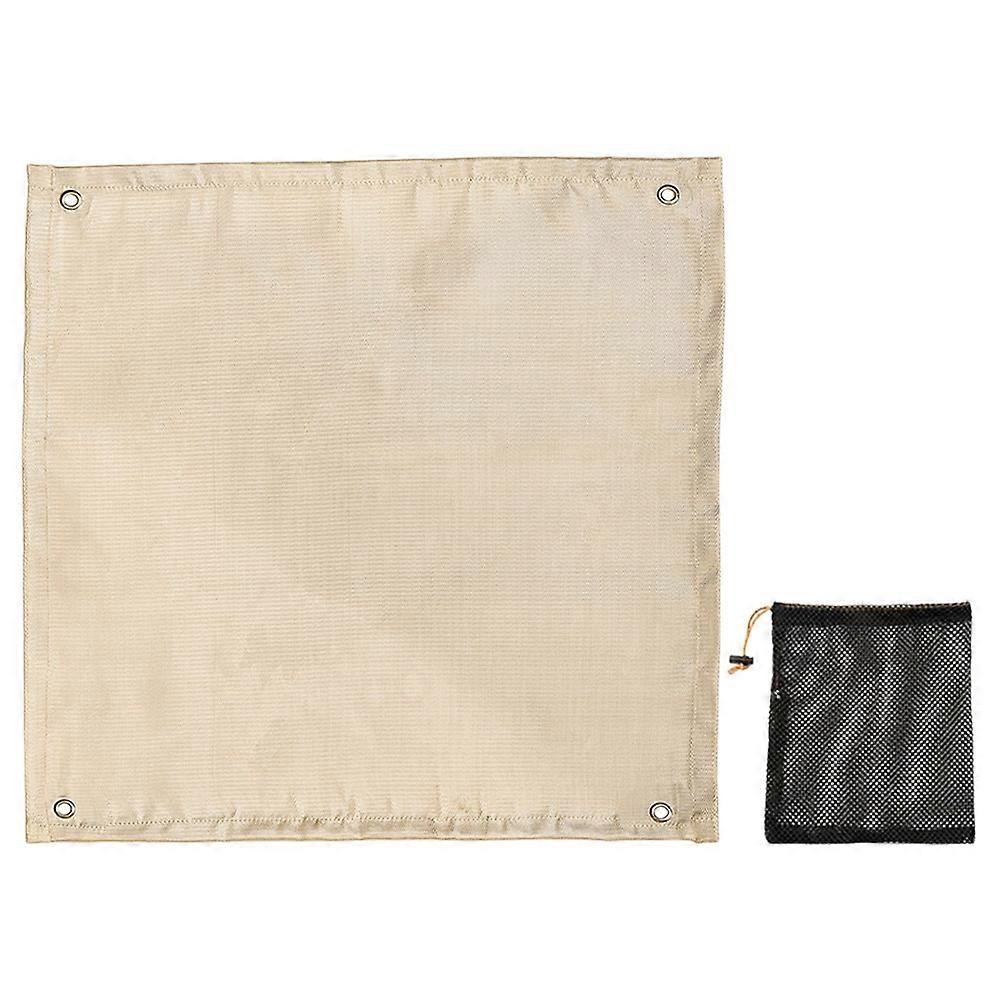 Camping Blanket Fire Retardant Portable Square Fiberglass Alkali-Free Material 1Set