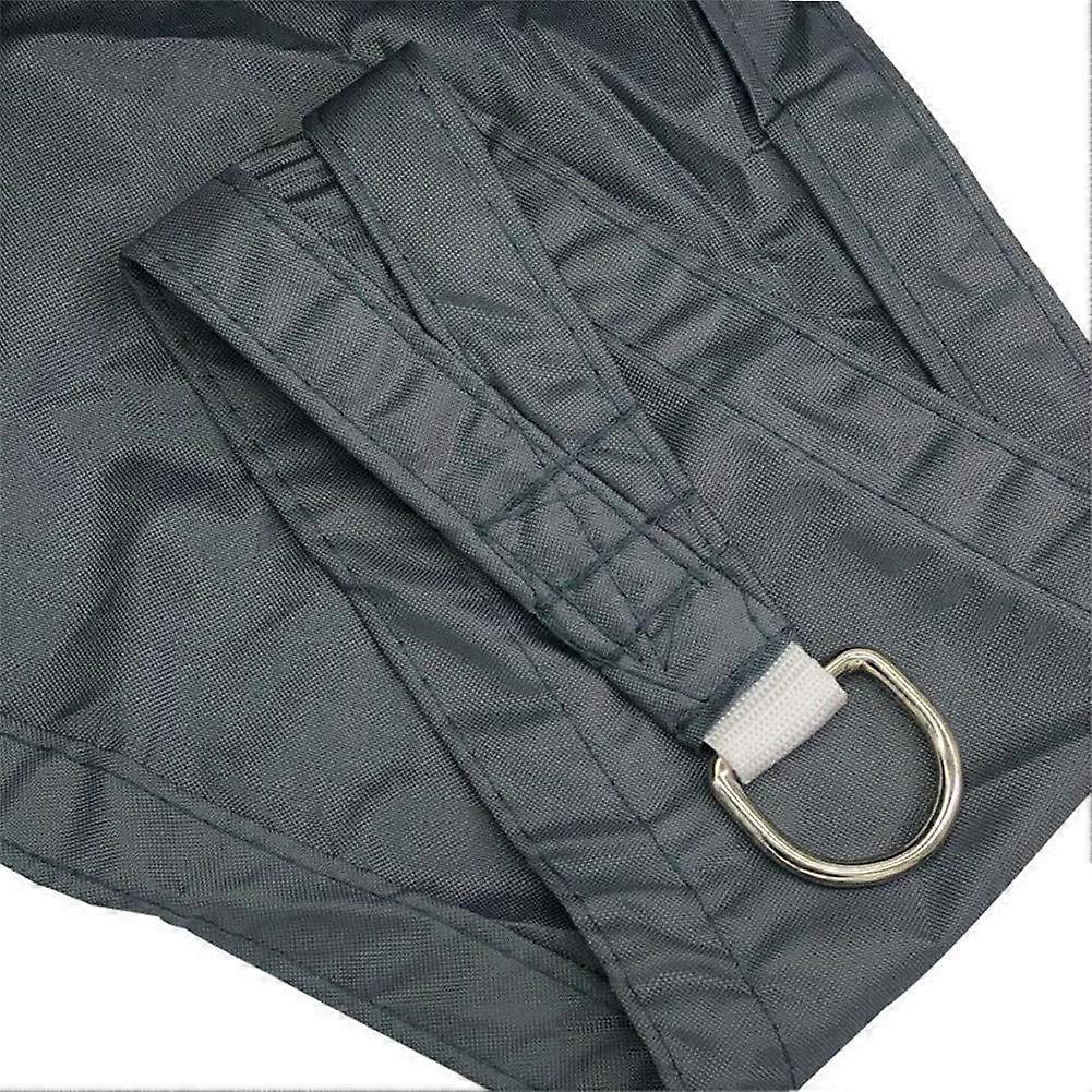 Sun sail, waterproof, triangular, 98% UV protection, for garden, terrace, balcony, dark gray (5 x 5 x 7.1 m) Dark gray 5 x 5 x 7.1m
