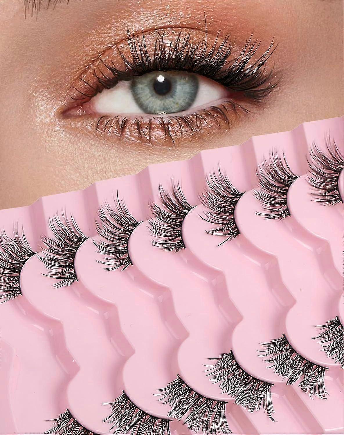 Half Lashes Natural Eyelashes Wispy Lashes Natural Look Cat Eyelashes False