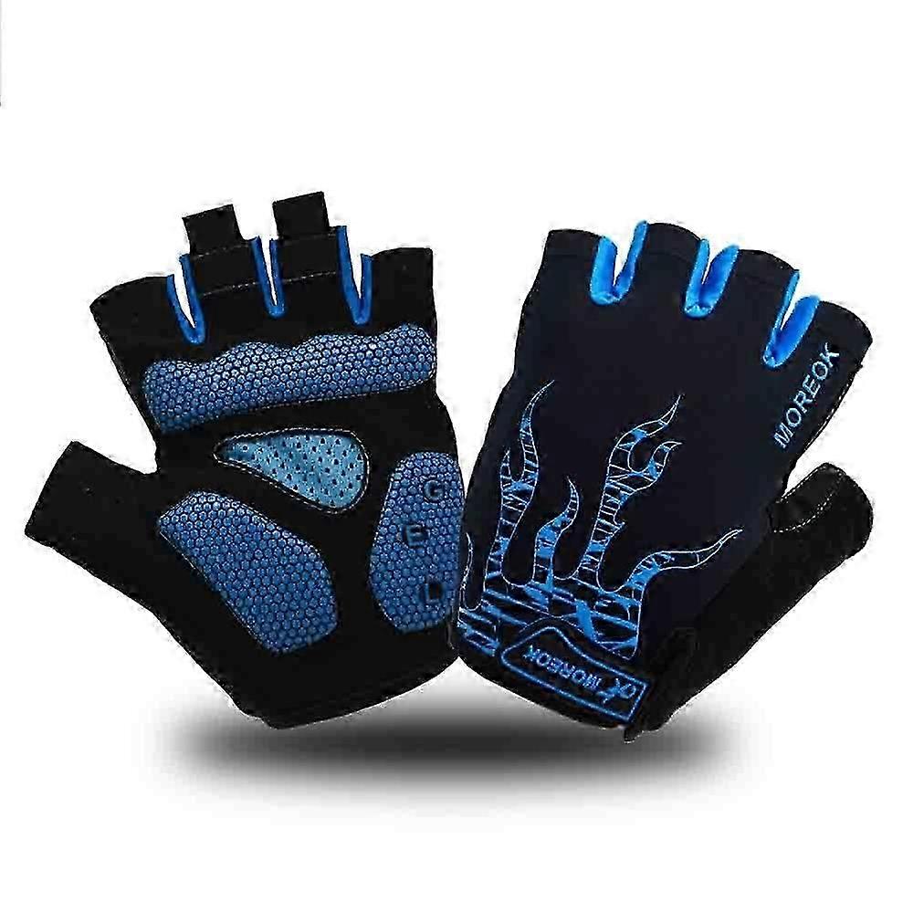 Breathable Half Finger Cycling Gloves with Anti-slip Shock-absorbing Pad for Biking