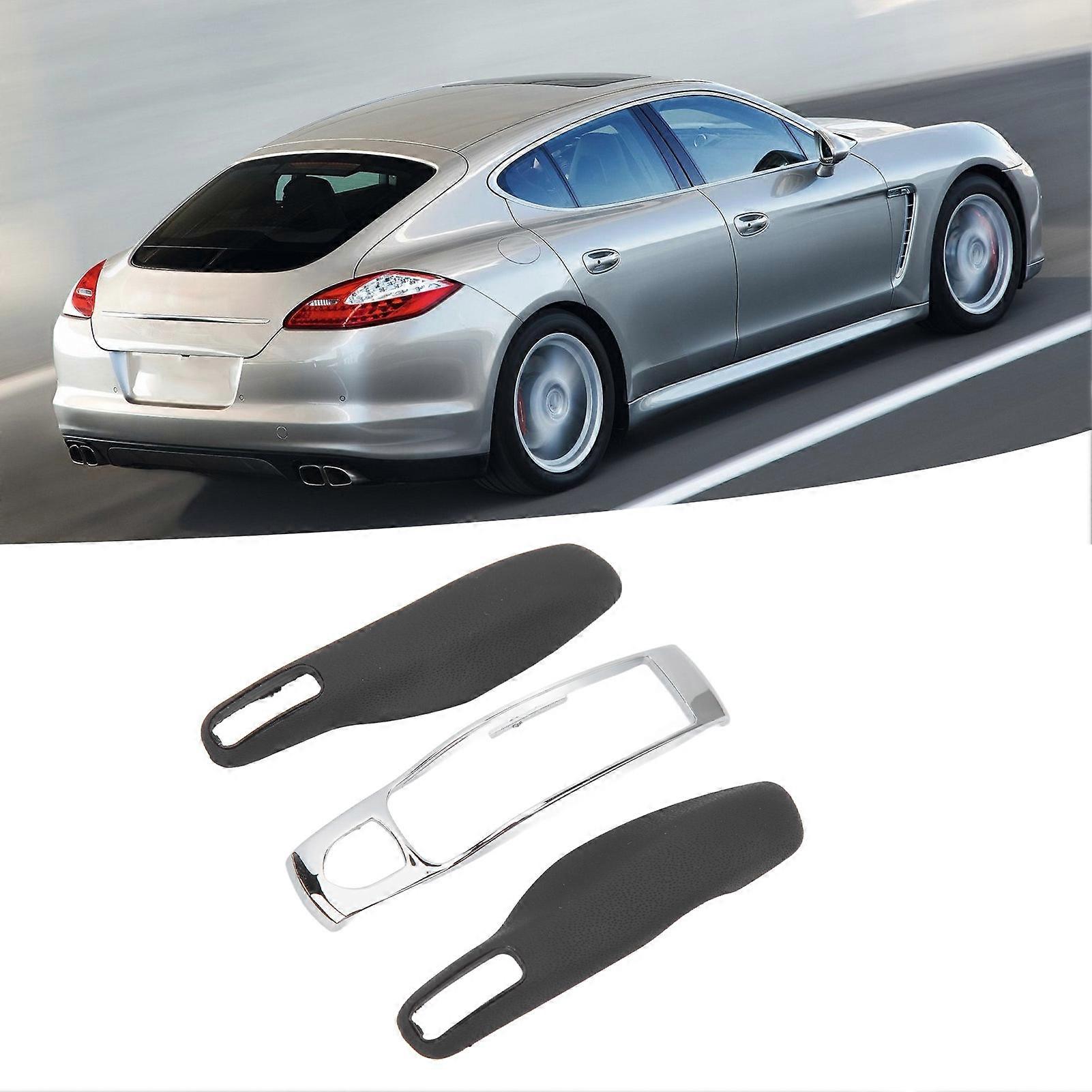 Remote Control Key Shell Black Leather Surface Dustproof Case Shell Cover Replacement For Panamera 2010 to 2016
