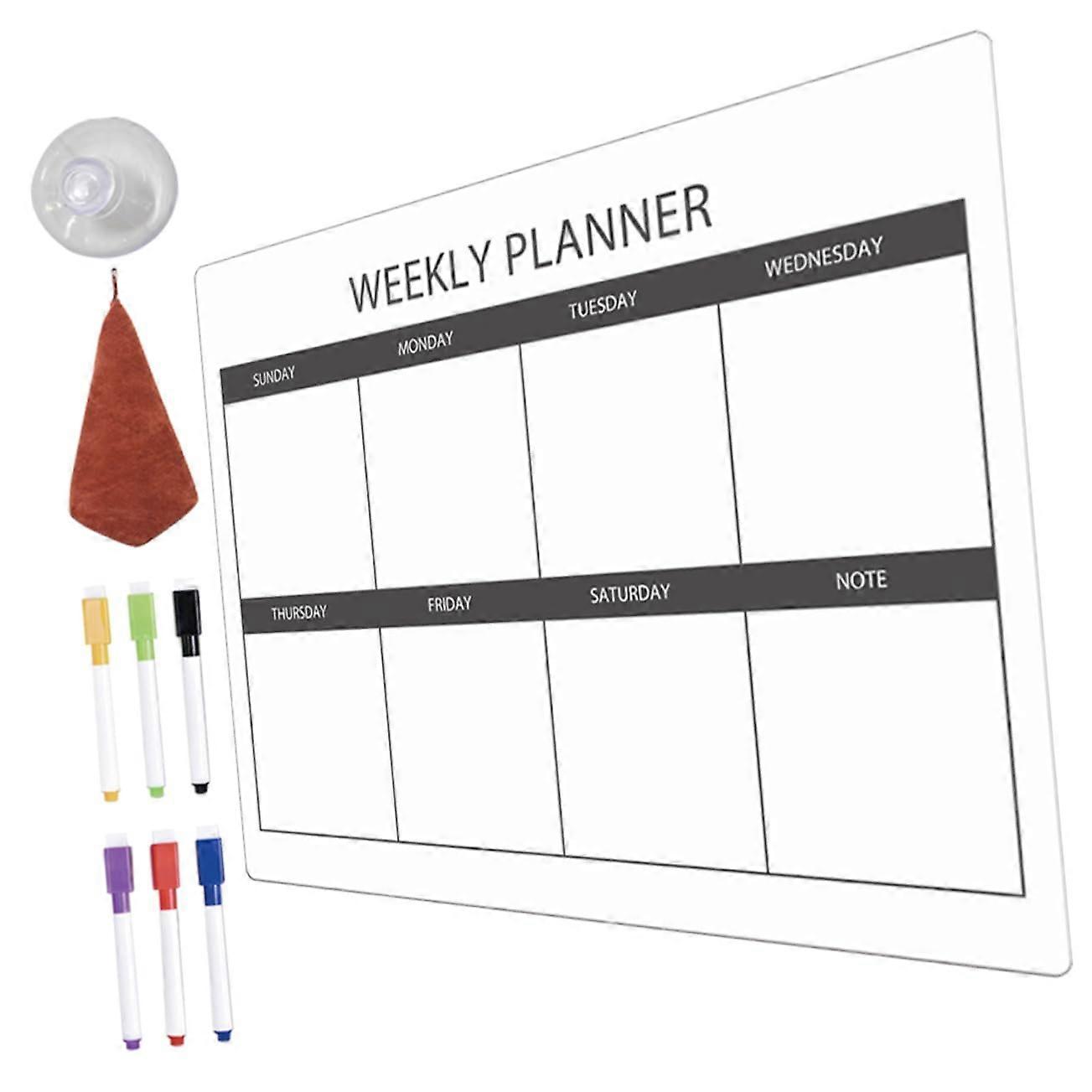 1 Piece Magnetic Dry Erase Board for Refrigerator Wipeable Memo Board Marker Included