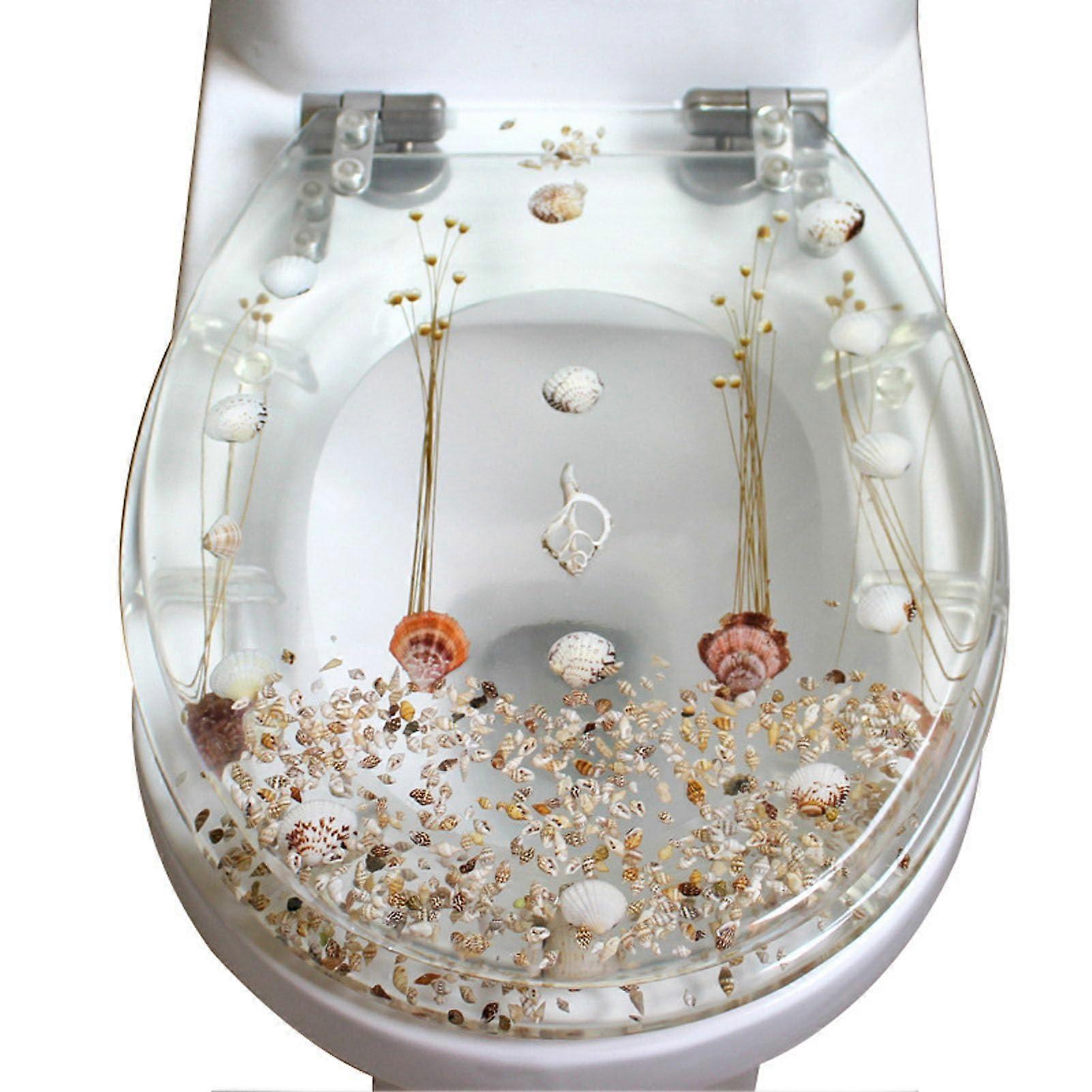 WC-Sitz mit SoftClose-Mechanismus und Edelstahlscharnieren, OShaped