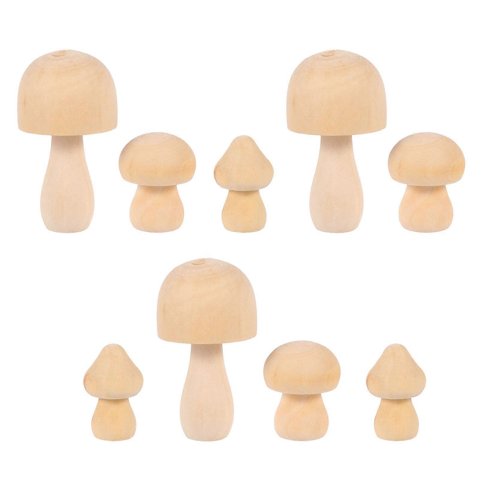 DIY Wooden Ornament Sorting and Counting Handicrafts Toy for Children Small Size 6X3cm 9Pcs