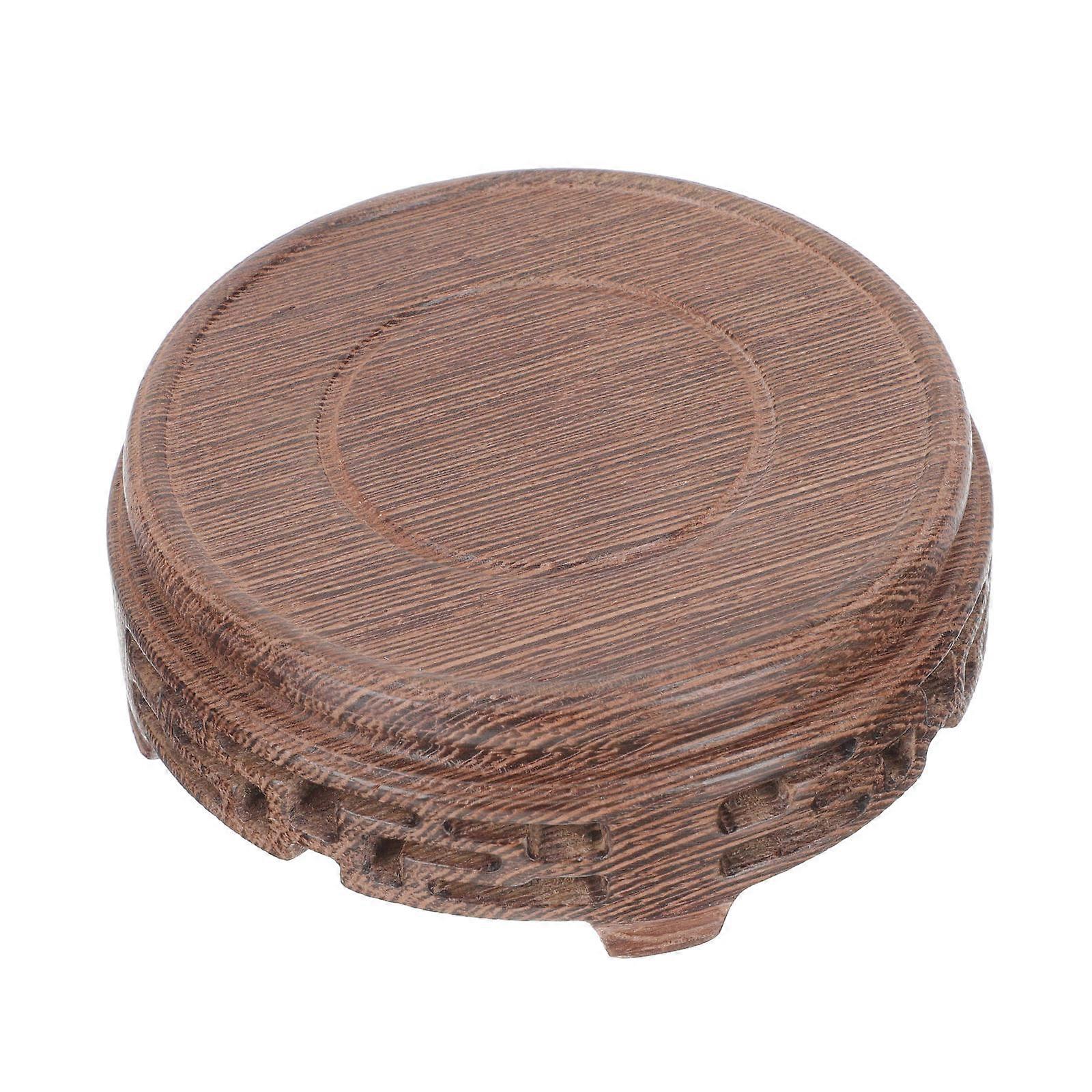 Flowerpot Base Round Teaware Display Stand Home Decor Stylish Craft Vase Holder Easy Clean Versatile Use Planters Decorations