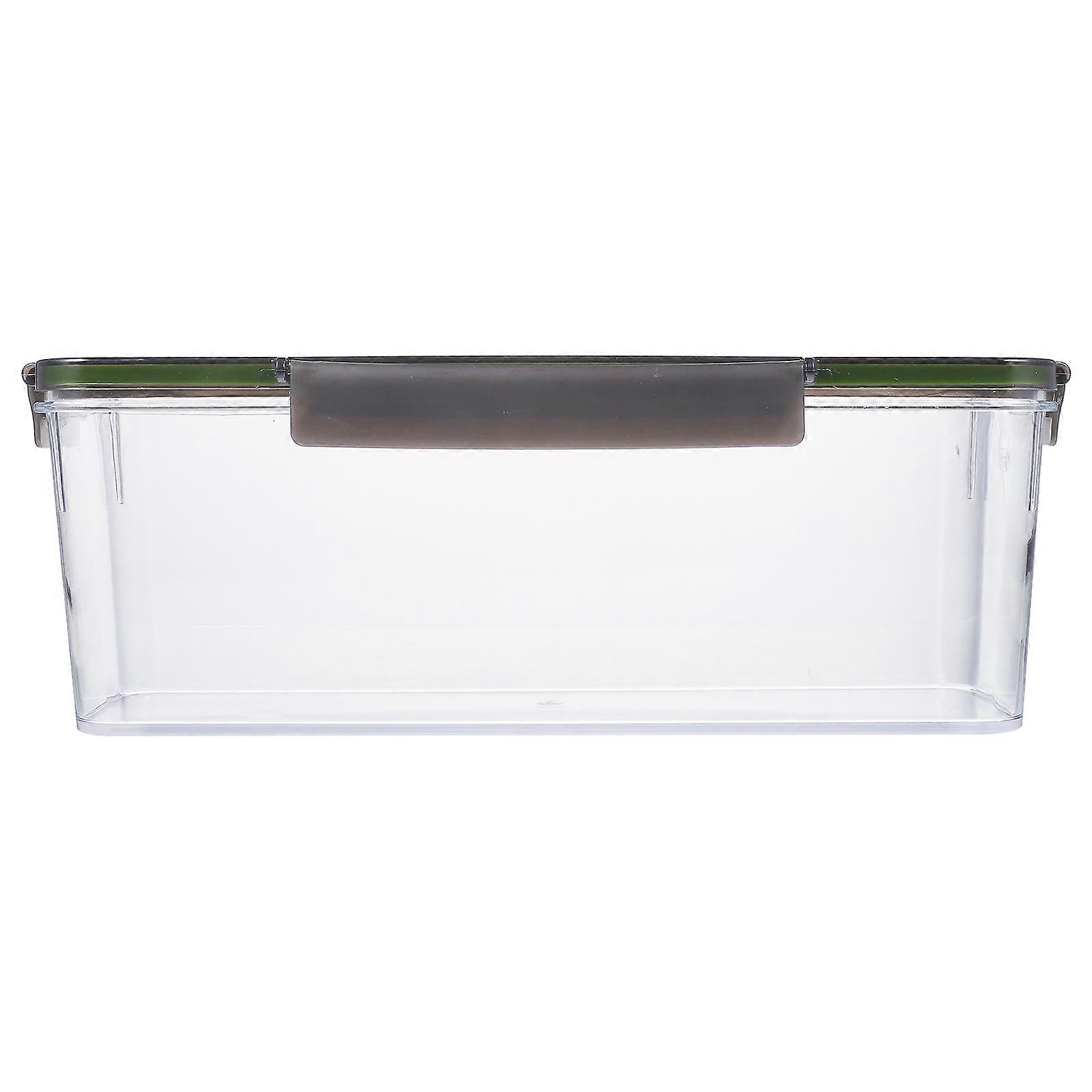 Bread Storage Container Food Storage Container Refrigerator Use Transparent Rectangular 1Pcs