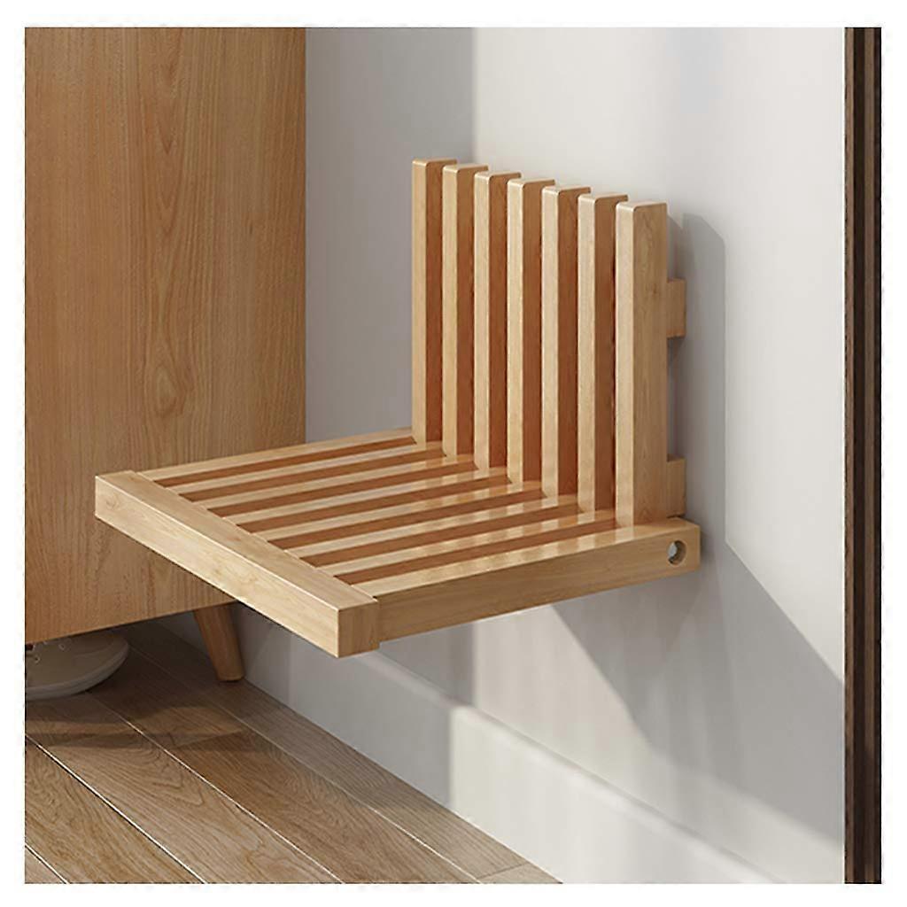 Wall Mounted Folding Shoe Stool, Ultradünner Concealed Porch Chair, Solid Wood, 150 kg Load Capacity, Environmentally Friendly, Yellow