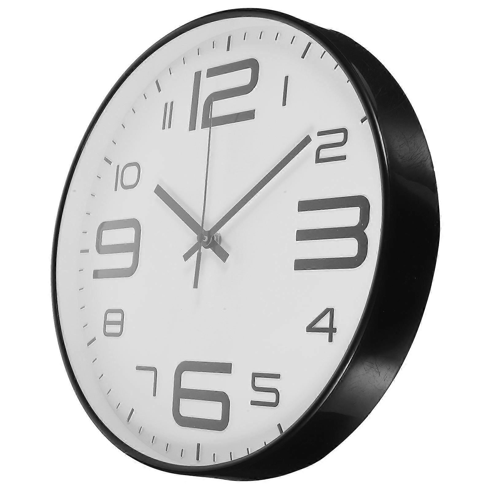 Decorative Wall Clock Battery Operated Silent Non-Ticking Modern Round Quartz Clock For Family 1Set