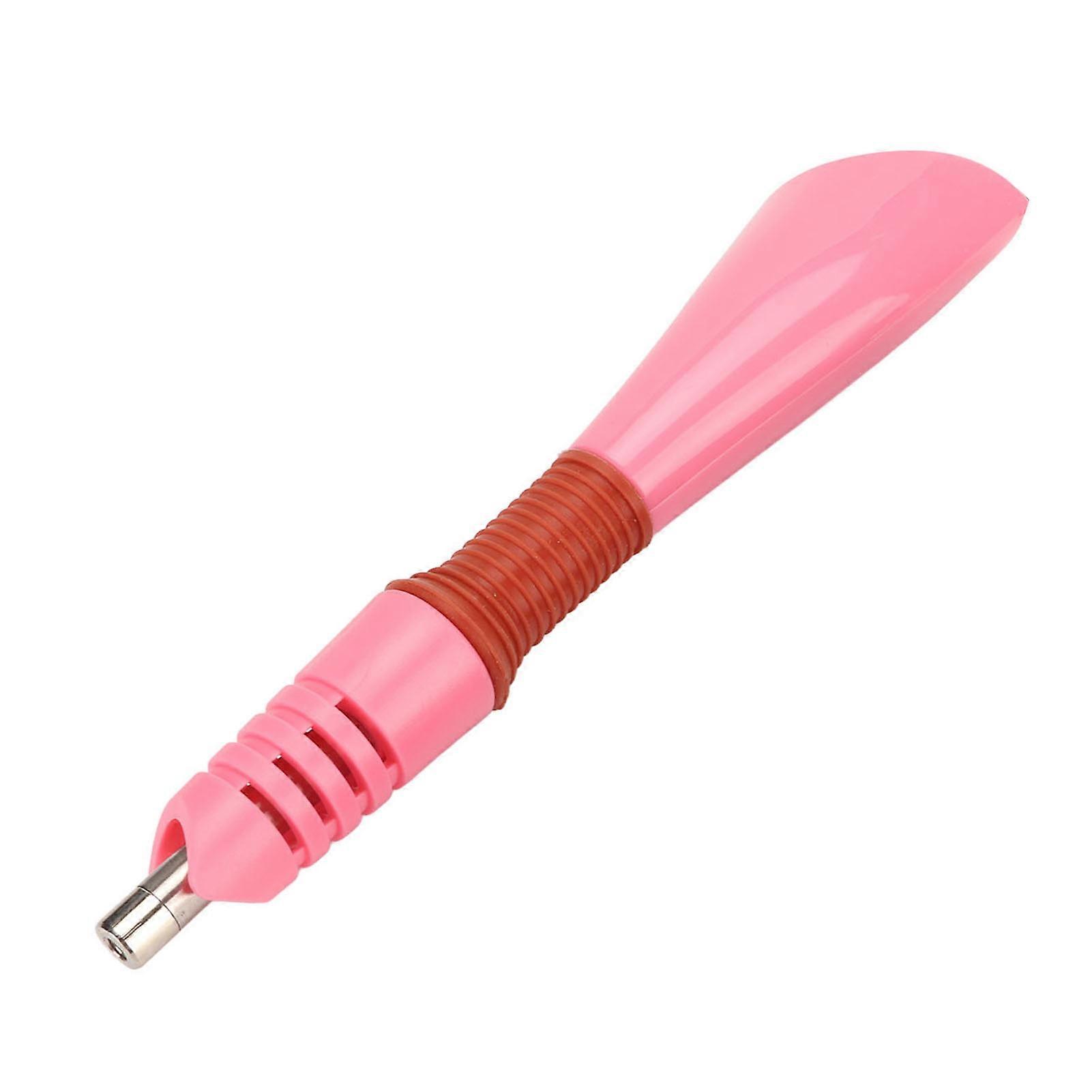 Hot Fix Applicator Self Contained Thermostat Energy Saving Metal DIY Hot Fix Machine with 7 Tips Iron Rings Pink US Plug 110‑220V