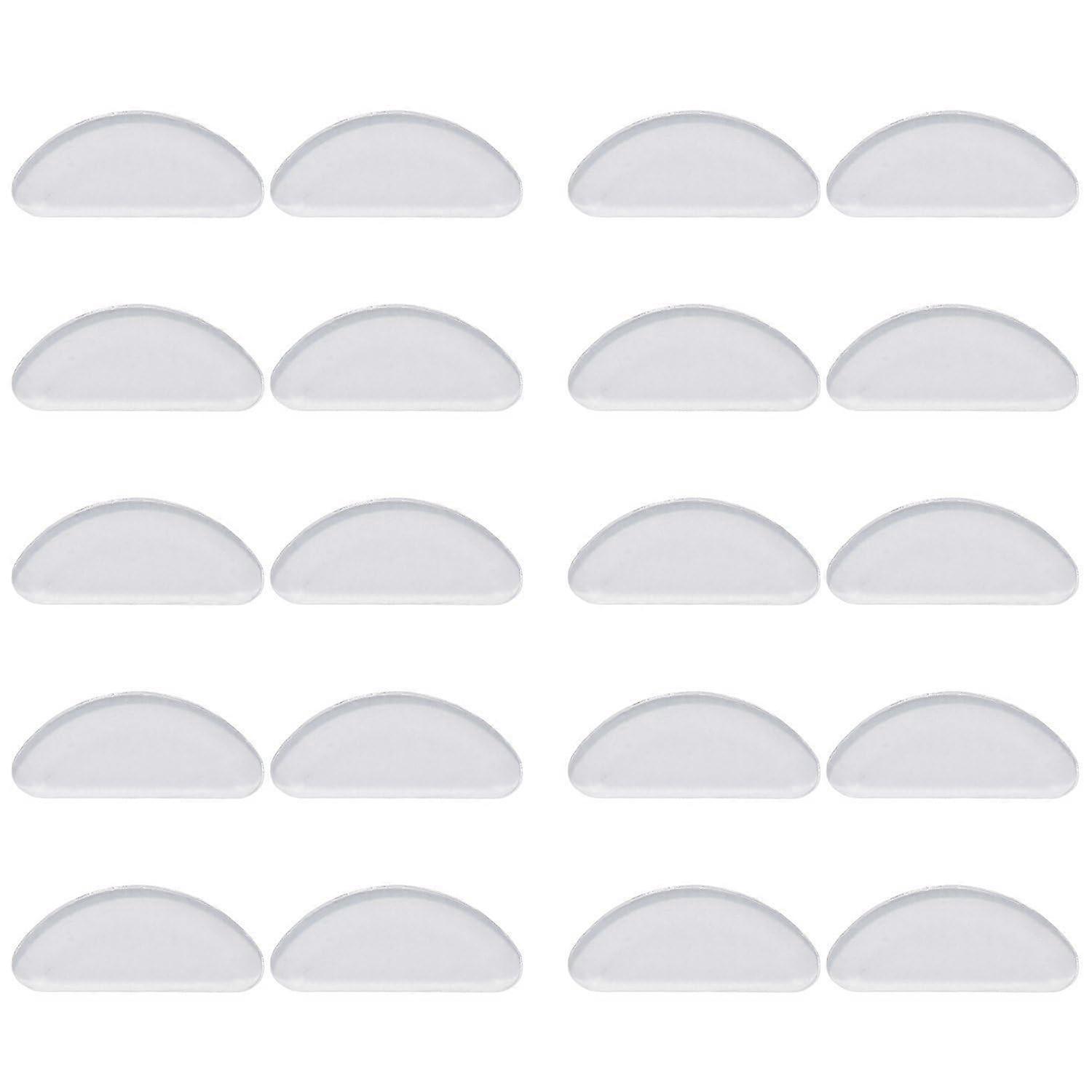 10 Pairs SelfAdhesive NonSlip Silicone Nose Pads for Glasses (Transparent)