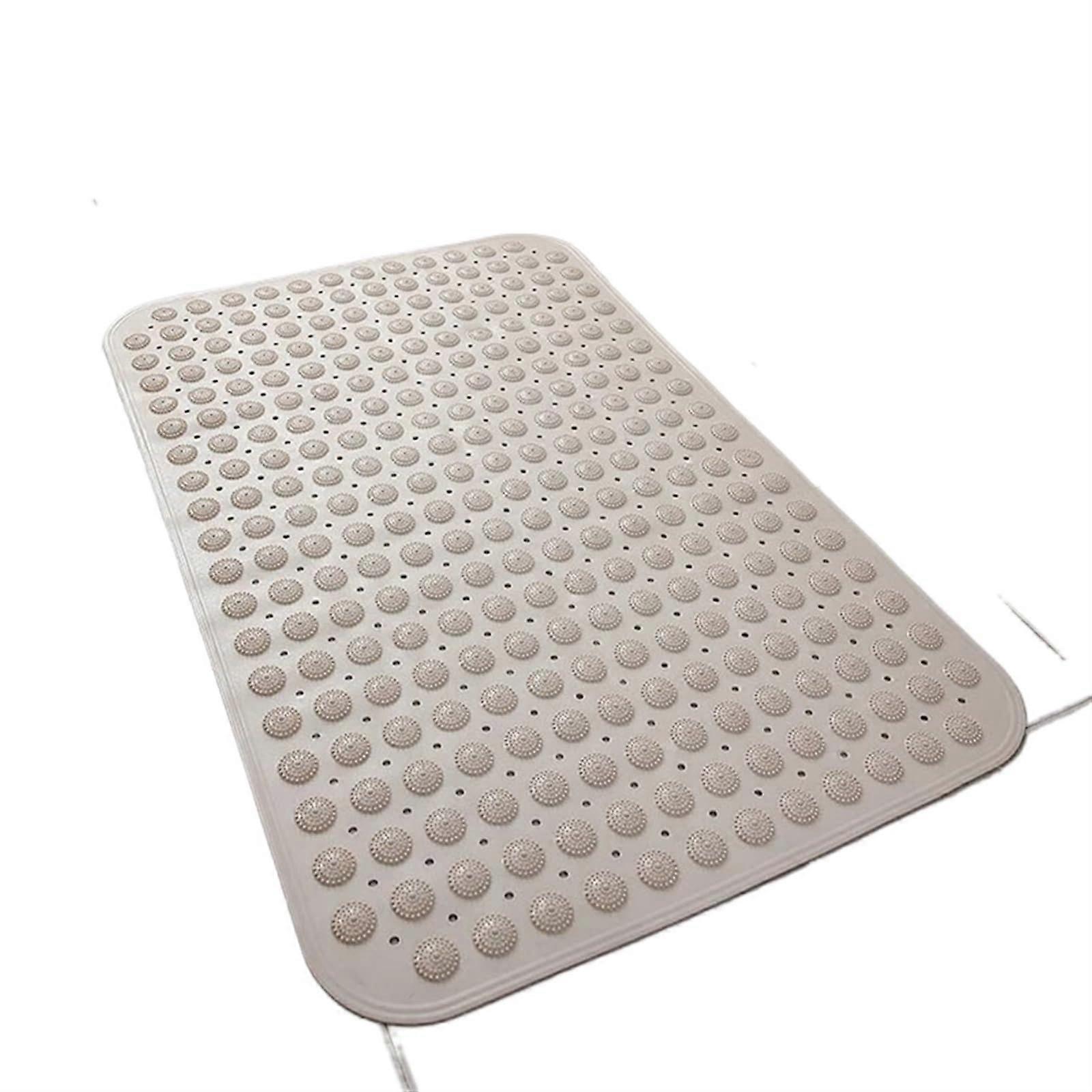 Rectangular Bath Mat, NonSlip Mat for Bathroom, Toilet, Floor Mat (Light Brown) 58x88cm