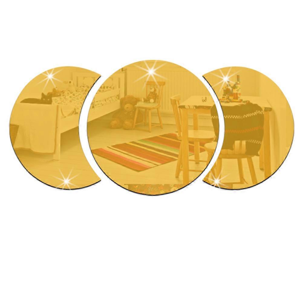 Living Room Wall Decals Acrylic Combined Circle Mirror Waterproof Easily Removable Simple and Generous 1Set