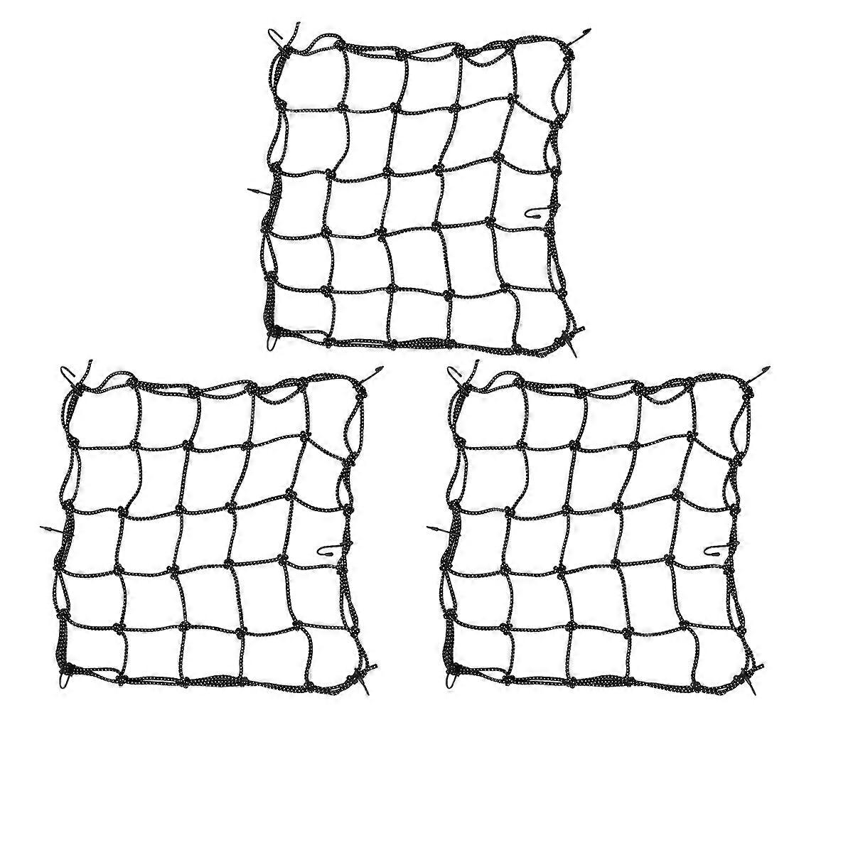 3pcs Black Elastic Plant Support Net for Greenhouses & Growing Tents – Even Light Distribution Mesh String Bag for Plant Accessories