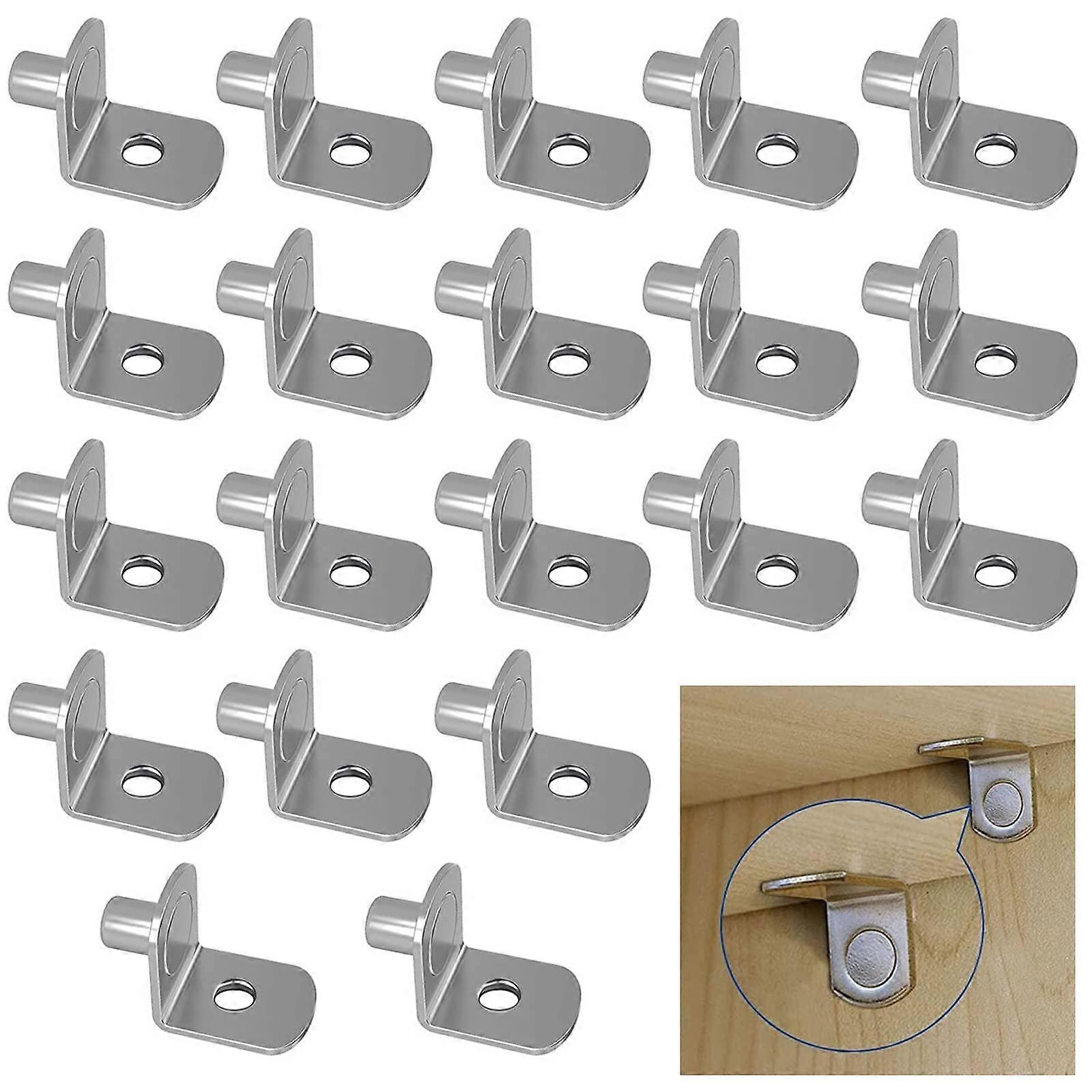 Pack of 20 L Shape Shelf Pins 5 mm Shelf Support for Cabinet Bookshelf