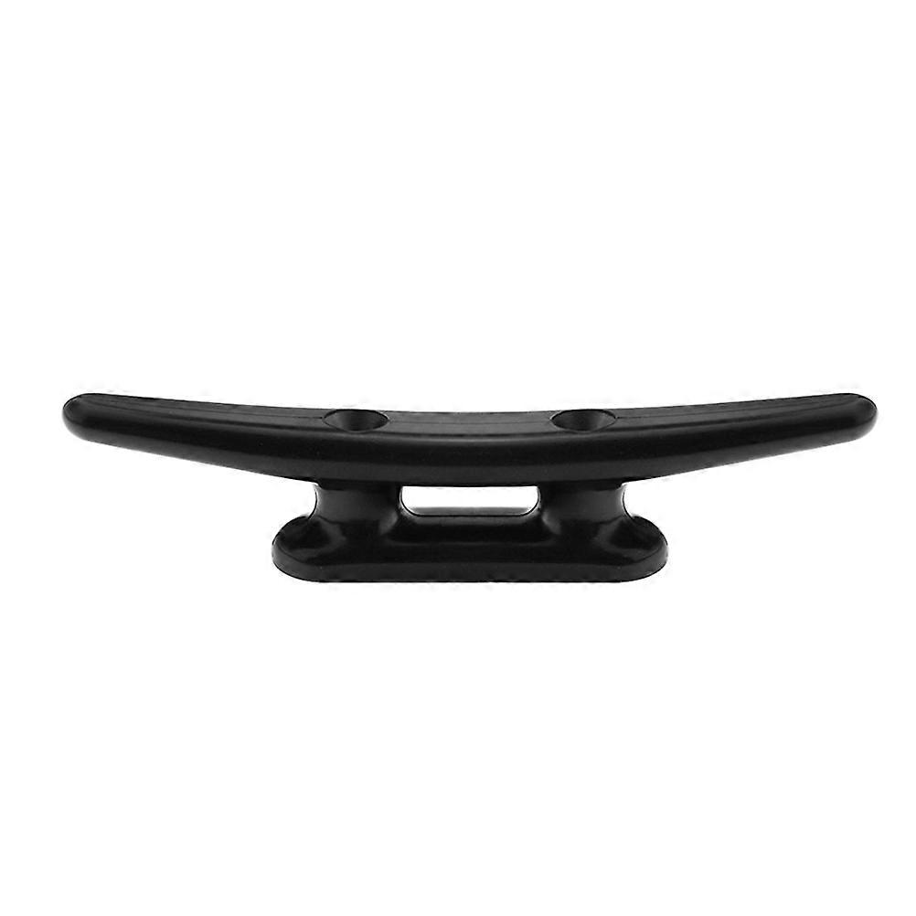 Boat Anchoring Nylon Dock Cleat with Horn Shape for Docking Garage Use 9.8 x 2 x 1.1 cm Black 1Pcs