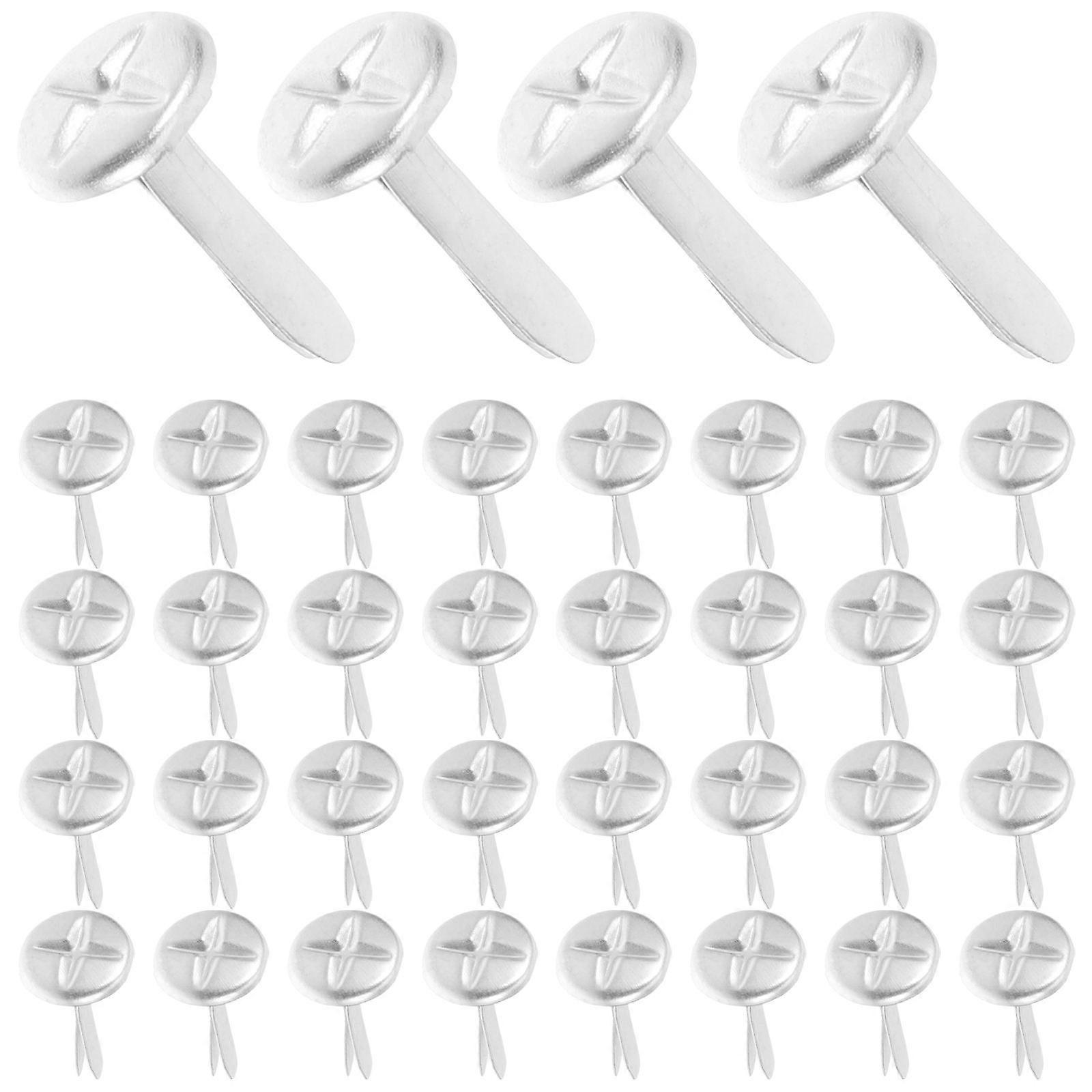 100pcs DIY Craft Brads Two Legged Paper Fasteners for Scrapbooking Creative Projects Flat Head Design for Use