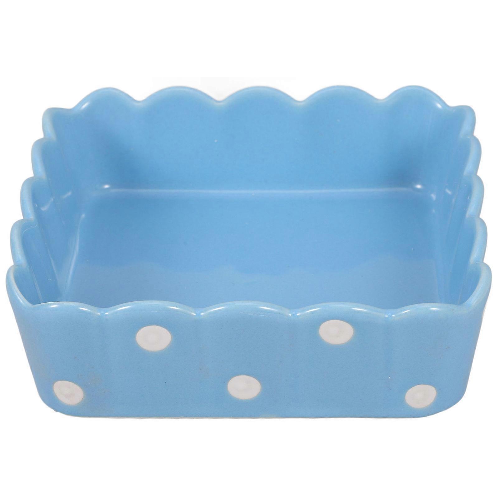 Rabbit Bowl Small Animal Feeder Easy to Clean Square Bottom 1Pack