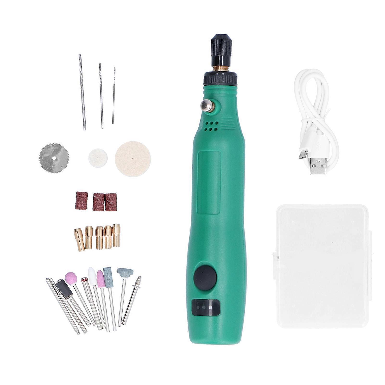 Mini Electric Grinder 3 Variable Speed Cordless Portable Grinding Tool Set Kit for DIY