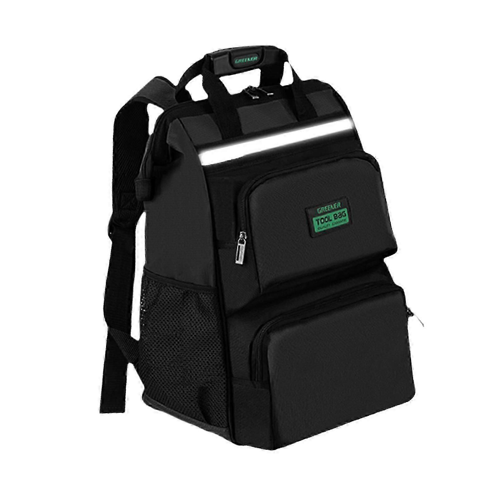 Tool Bag Heavy Duty for Men Waterproof Work Black Tool Backpack