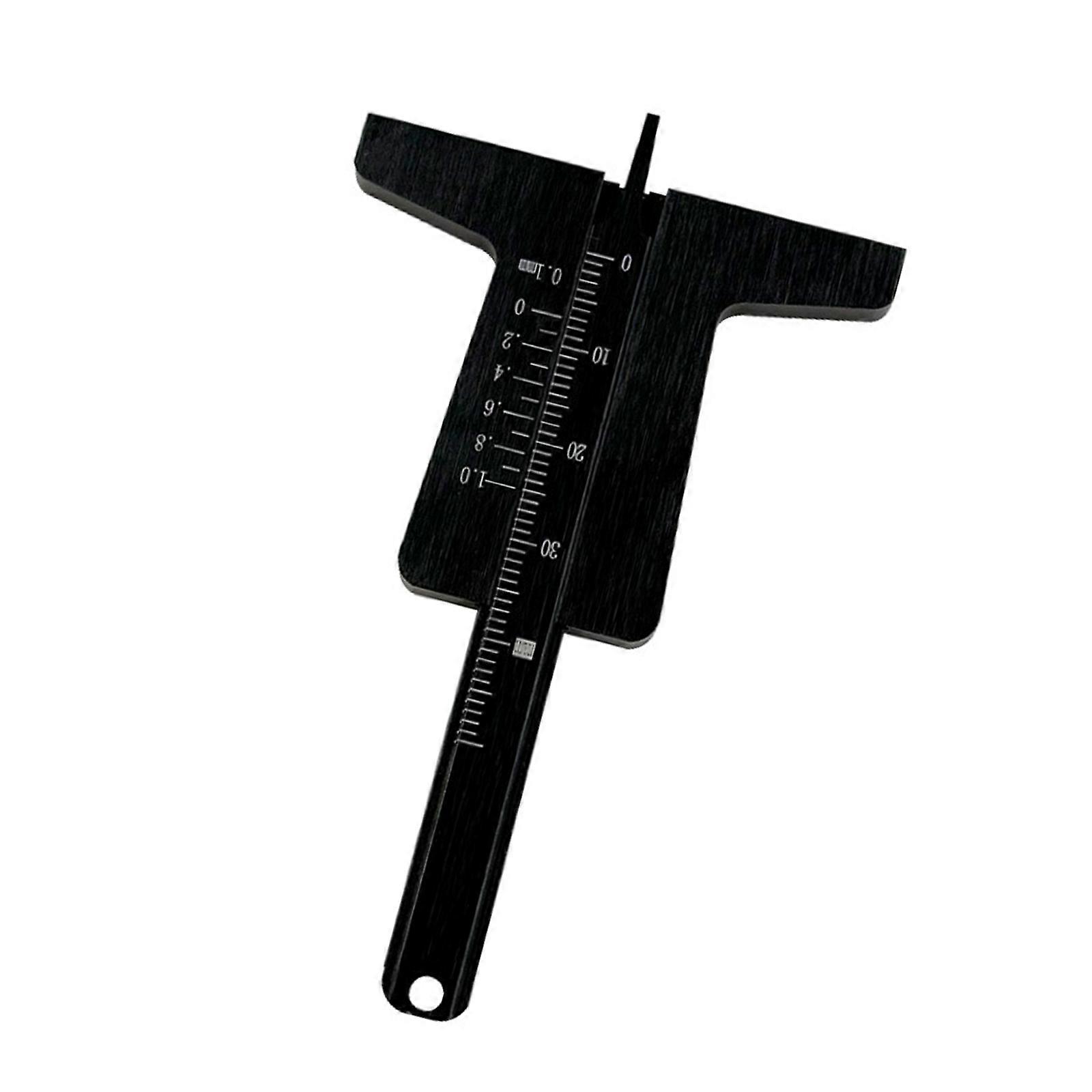 Car Tyre Measuring Pen 30mm Tire Treads Pattern Depth Thickness Detection Gauges Auto Maintenance Tool  Black
