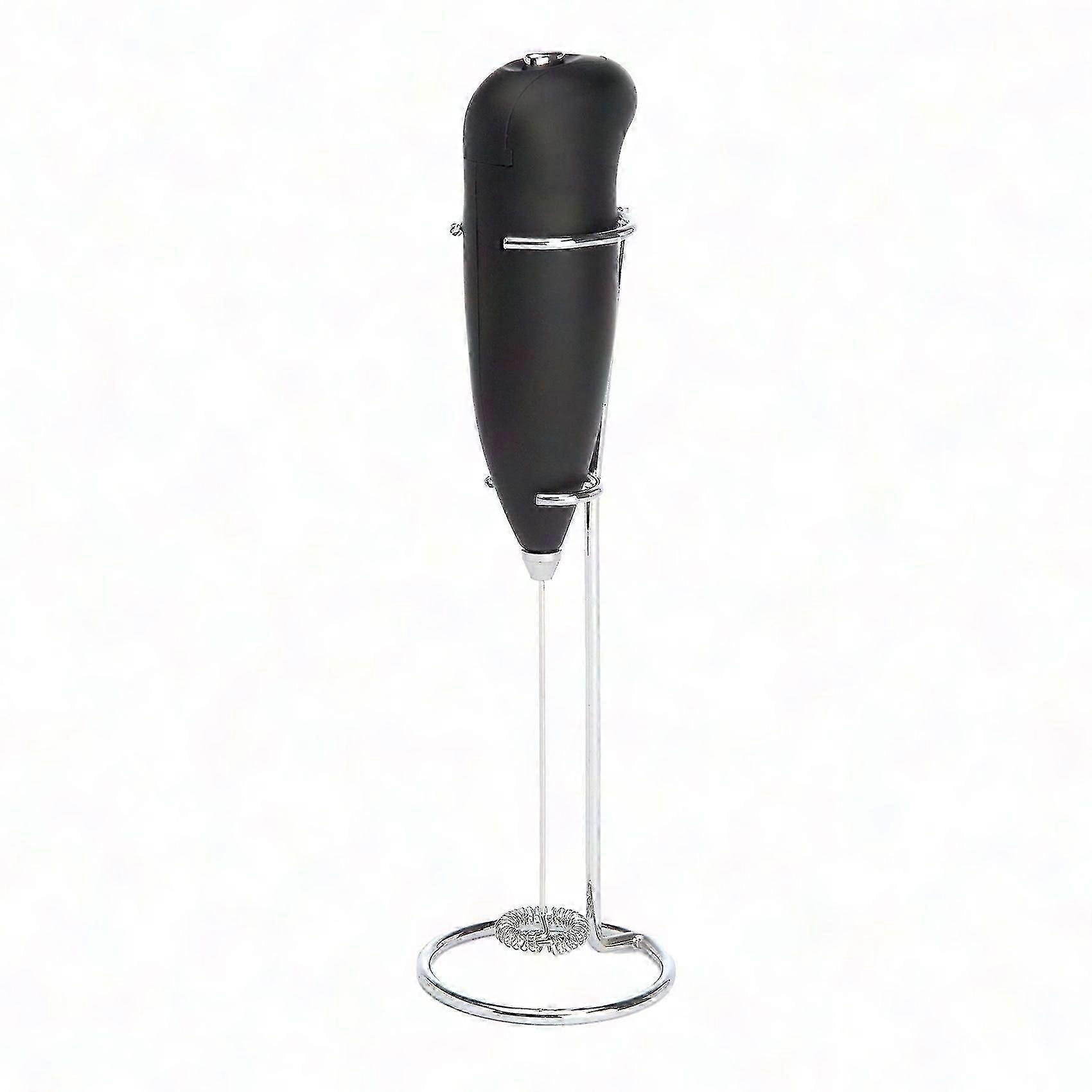 Milk frother handheld with stand for espresso foam