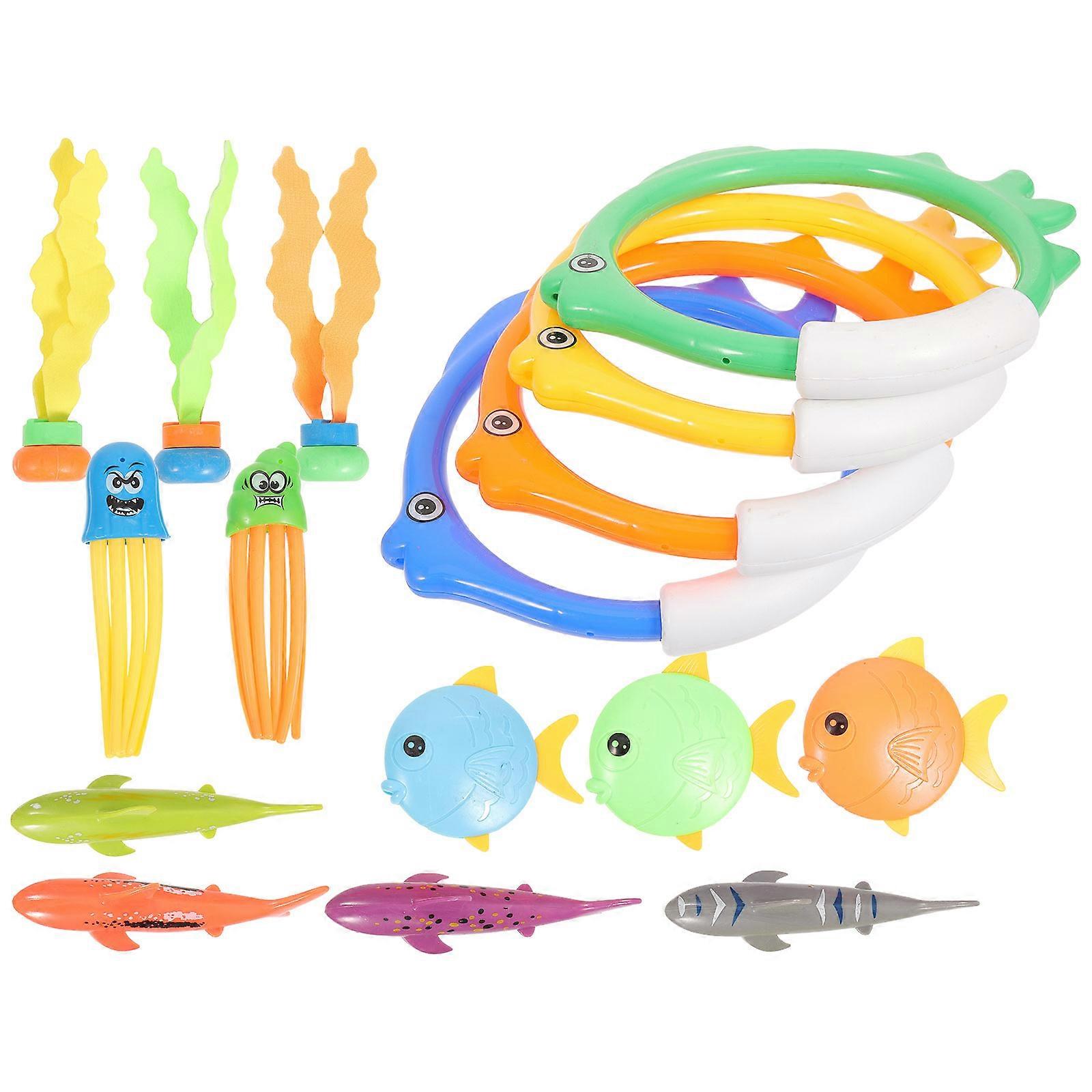 Small Pool Toys Diving Game Plastic Material Teaching Tools 16.10X3.50X3.50cm 1Set