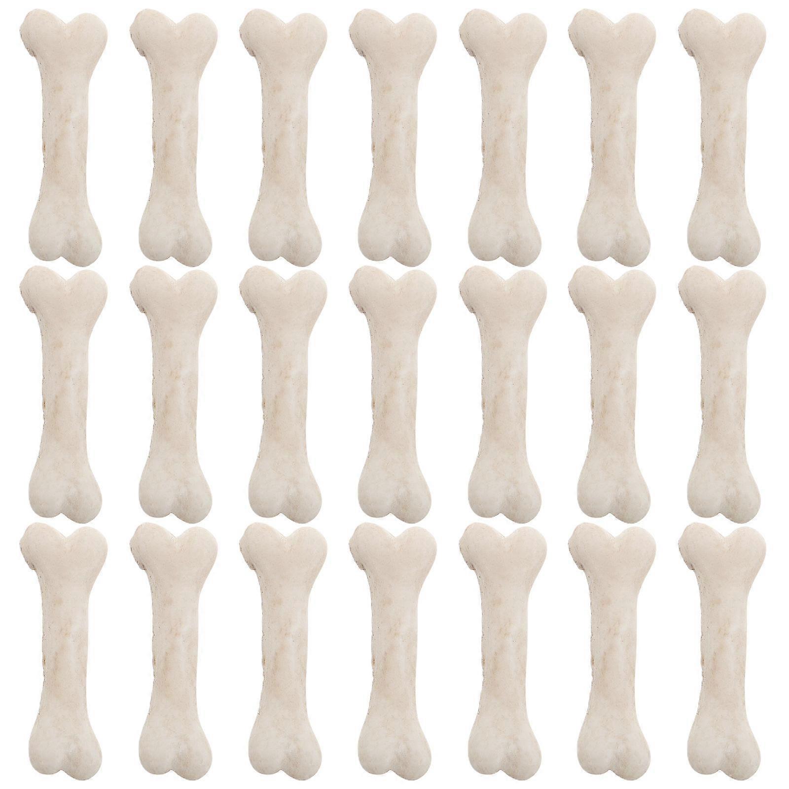 20pcs Mini Realistic Skeleton Bones for Halloween Decor, Resin Craft Models for Educational & Miniature Landscape Projects