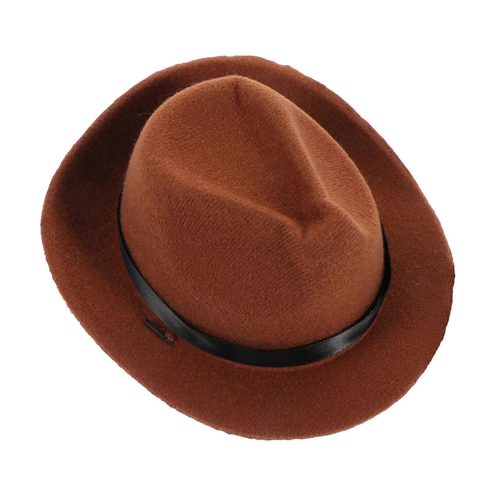 Pet Hat for Dogs and Cats Durable Cowboy Style Accessory for Parties and Photography, Comfortable Design, Brown Color