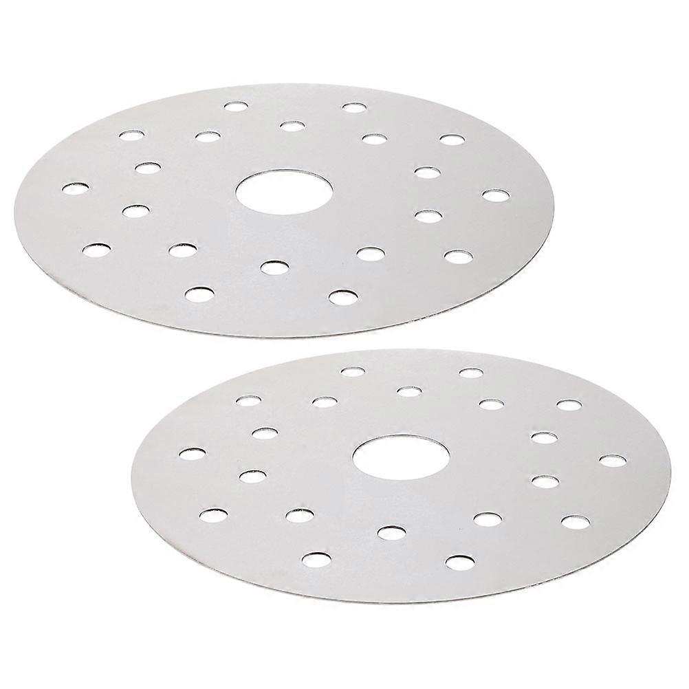 Stainless Steel Heat Conduction Fin for Kitchen Practical Casserole Conducting Sheet 2 Pieces Silver