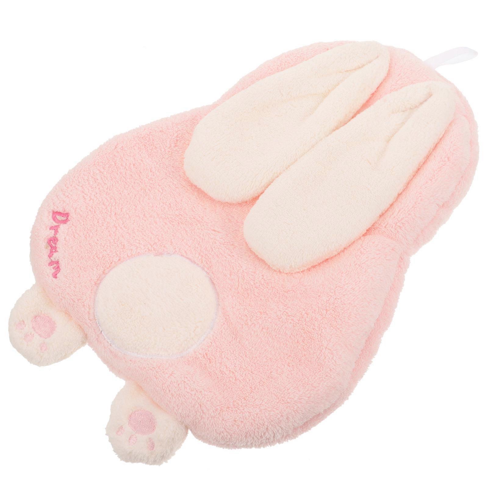 Adorable Bunny Hand Towel Set 2pcs Soft Coral Fleece Bathroom Hanging Towels