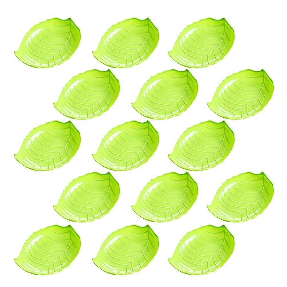 Vivid Leaf Design Trays Conference Snack Dessert Serving 15Pcs