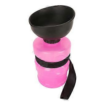 Portable Large Capacity Foldable Dog Water Bottle Dispenser - Outdoor Travel Hydration for Dogs in Rose Red Design