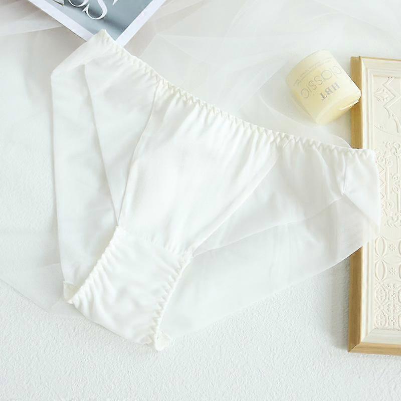 1 pezzo di slip a triangolo in pizzo sexy a vita bassa, setoso, liscio e altamente elastico, in seta, per la casa