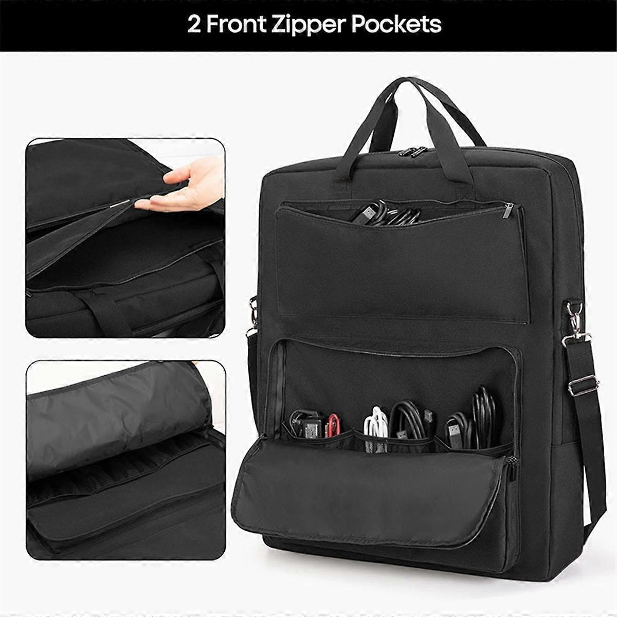 Solar Panel Storage Case Bag Accommodates for SolarSaga 100W 200W with Convenient Pockets and Handle