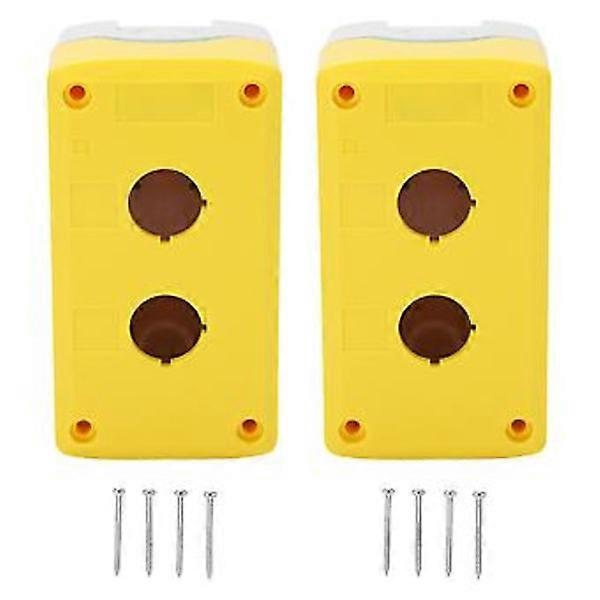 2 Set Push Button Box Switch Housing Control Station Shell Waterproof 2 Hole for Machine
