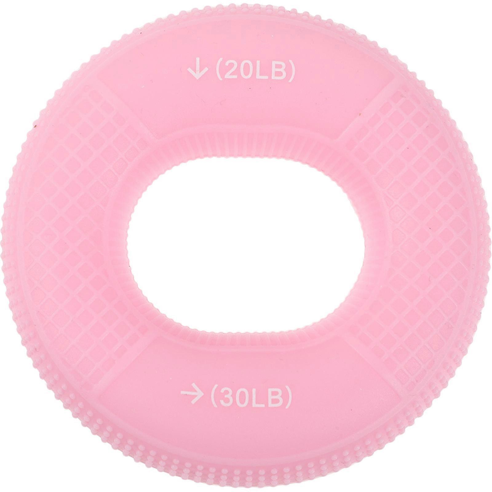 Pink Silicone Finger Strengthener Training Ring for Exercise and Fitness Suitable for Home and Gym