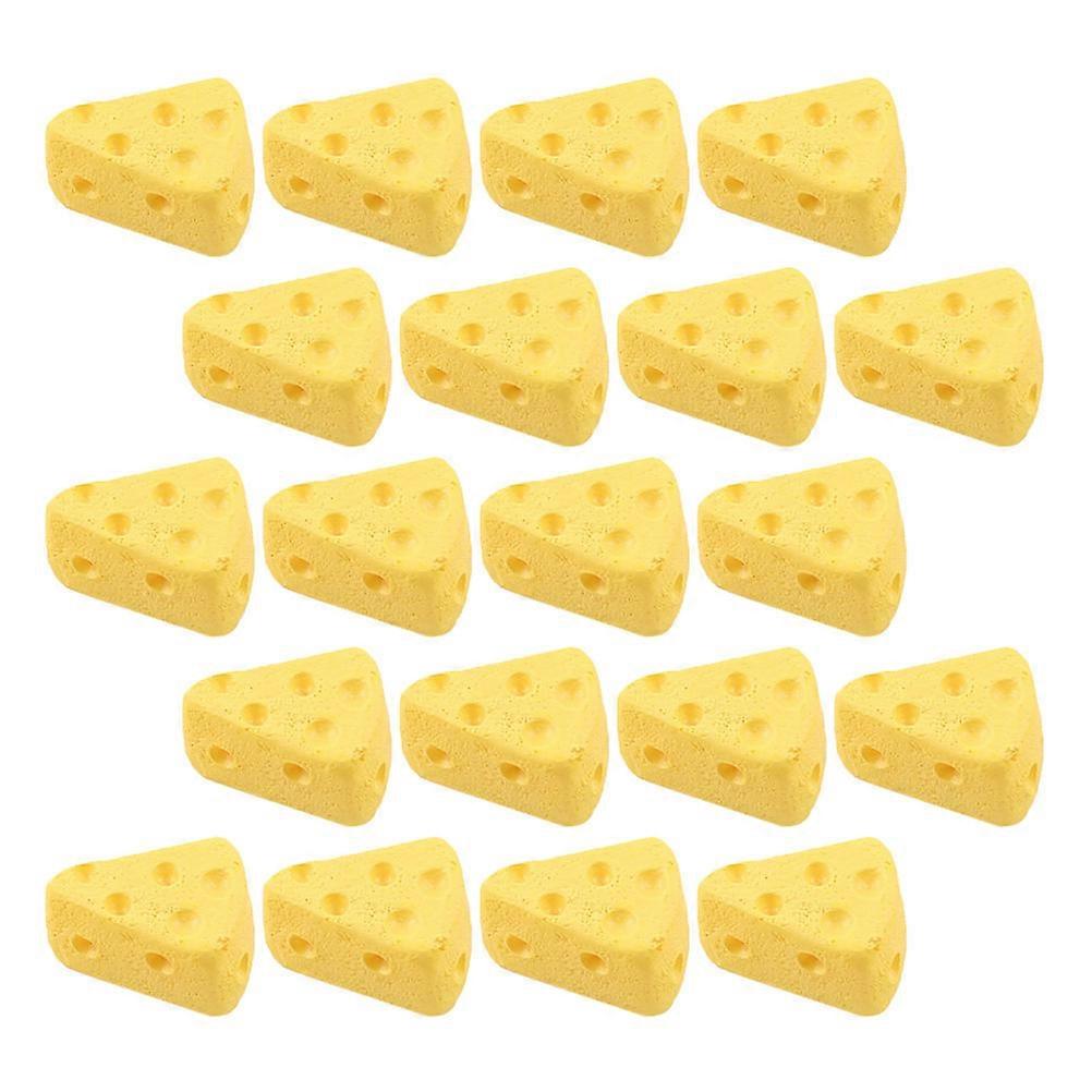 Simulation Cheese Photography Props 50Pcs Artificial Dessert Models Perfect For Home Decoration Featuring Realistic Design In Yellow Color