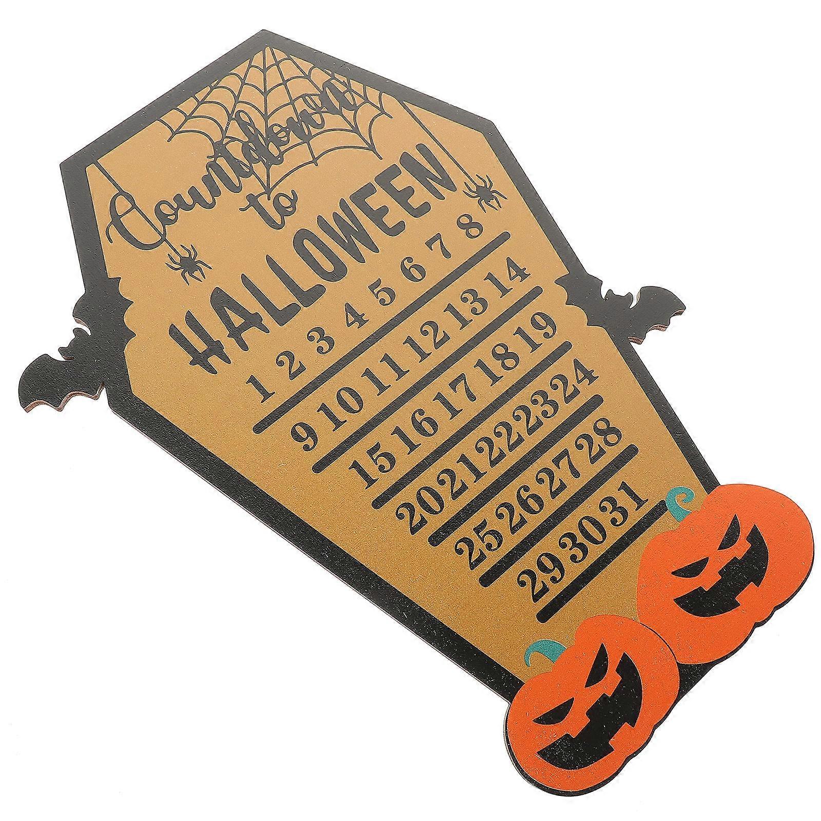 Halloween Style Advent Calendar for Wooden Countdown Decoration