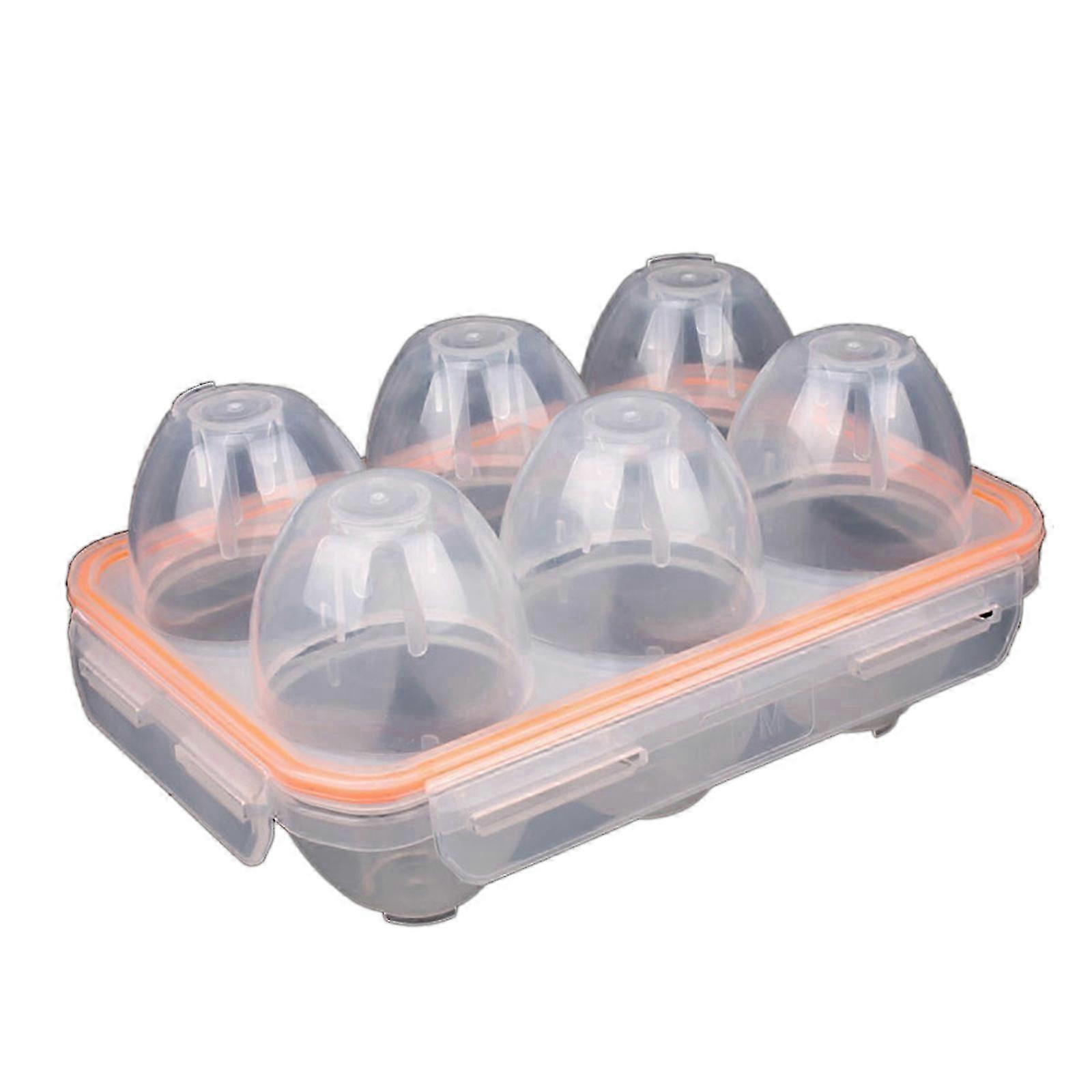 Portable 6 Eggs Carriers For Outdoor Camping And Picnics Durable Plastic Eggs Carrying Case With Secure Lock Designs