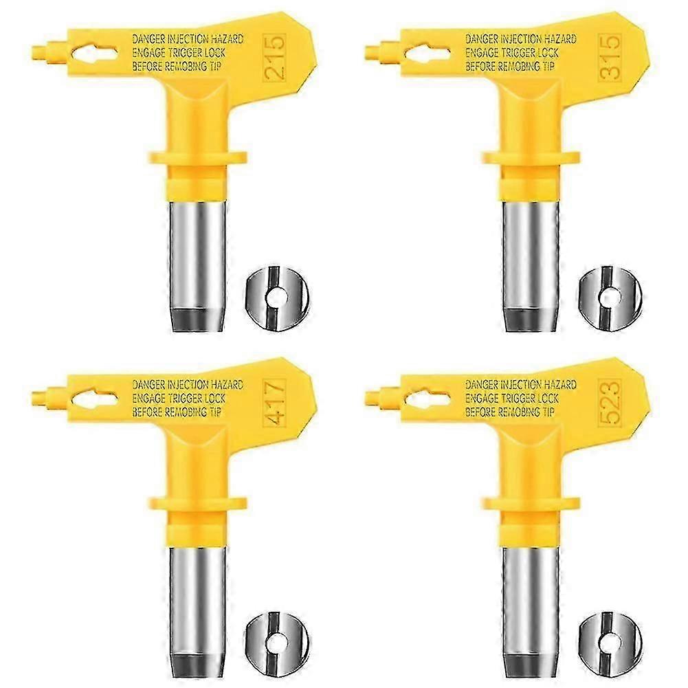 Pontas de pulverização reversíveis sem ar 4Pcs para pulverizadores Wagner Graco Titan, bico de aço inoxidável com orifício de carboneto de tungstênio<br>