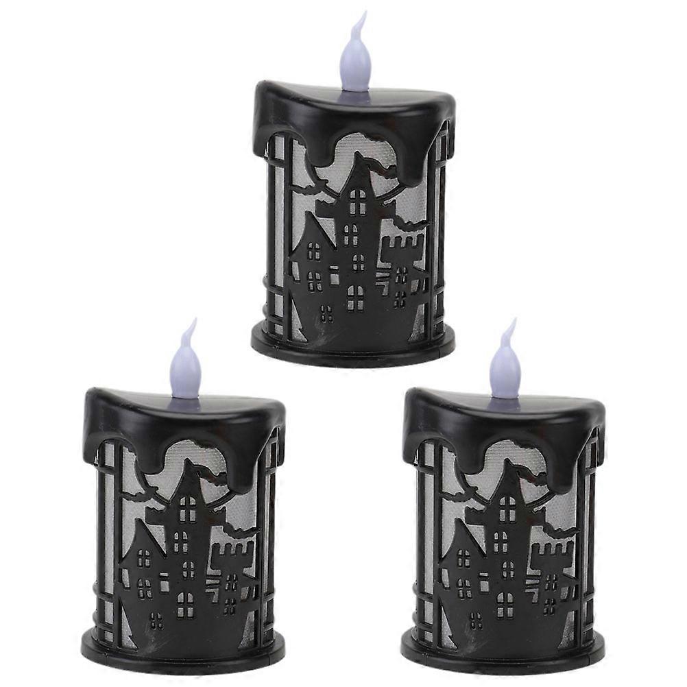 Candle Shaped LED Lights 3Pcs For Halloween Home Decor And Festive Use With Bedside Lamp Function