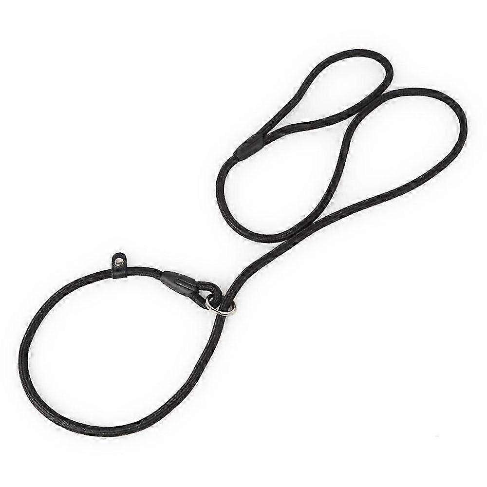 ヘビーデューティーノープル犬用リード&スリップチェーンカラー-小型犬&子犬用強力なナイロンロープトラクションリード-ペットトレーニングエッセンシャル