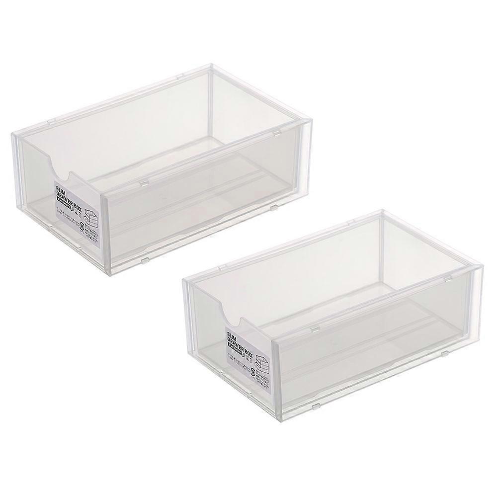 Desktop Storage Box Drawer Organizer Container For Home Use 7.27X4.52X2.55in 2Pcs