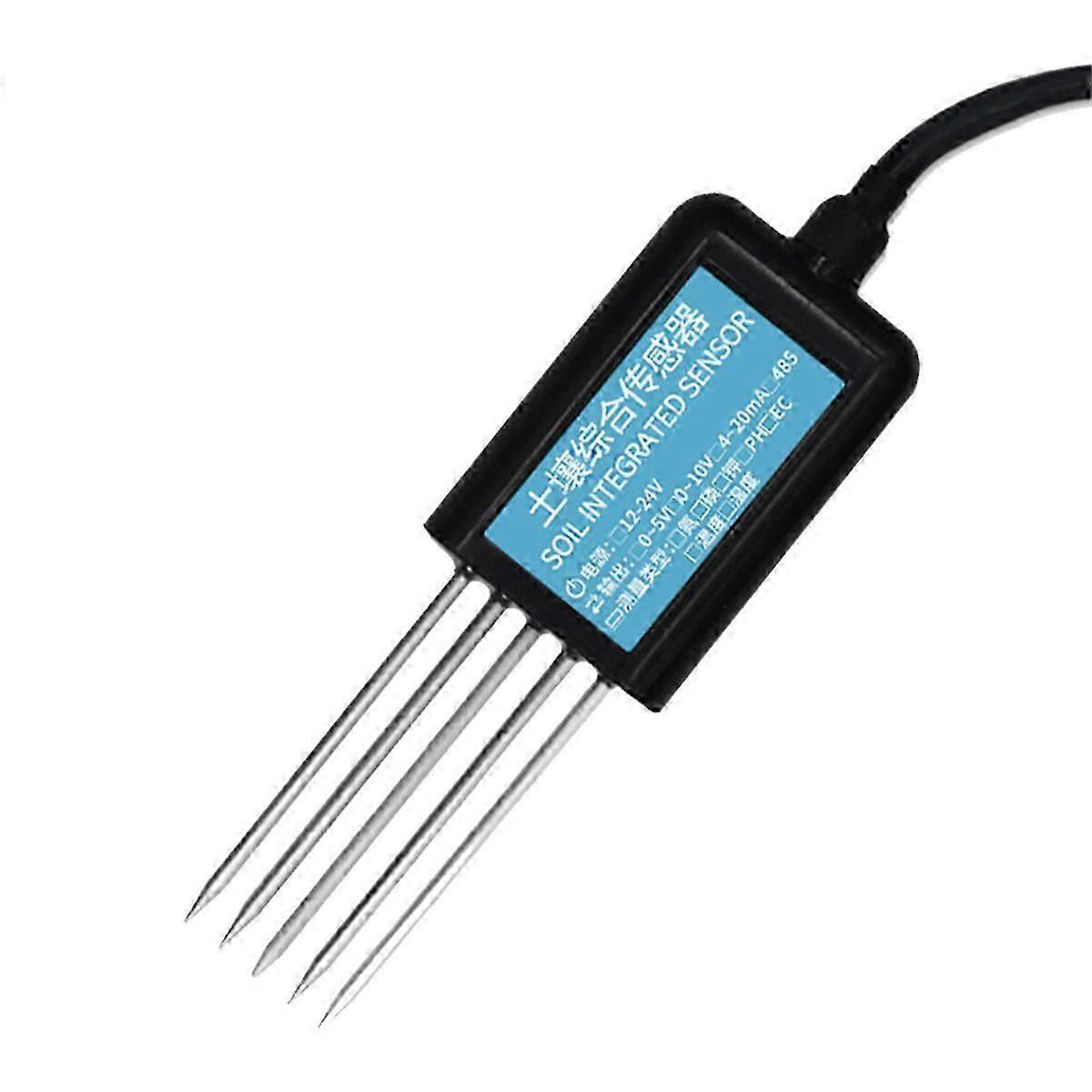 7 in 1 RS485 Soil Temperature Humidity Sensor PH Conductivity Nutrient Salt Nitrogen Phosphorus Pota