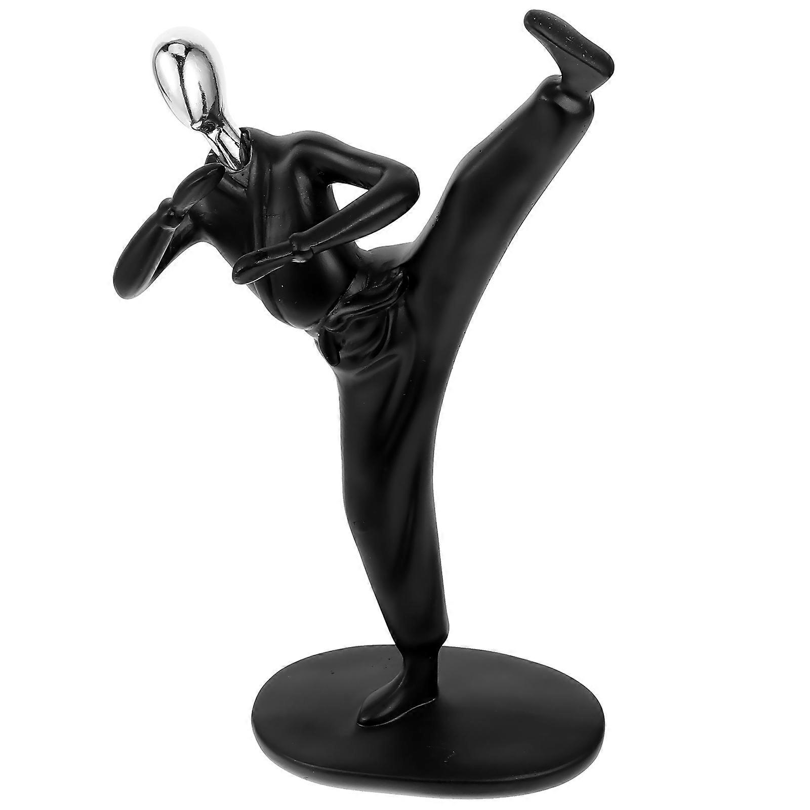 Athlete Figurine Decorative Ornament Ideal For Families Friends And Co-Workers In Black 1Pack