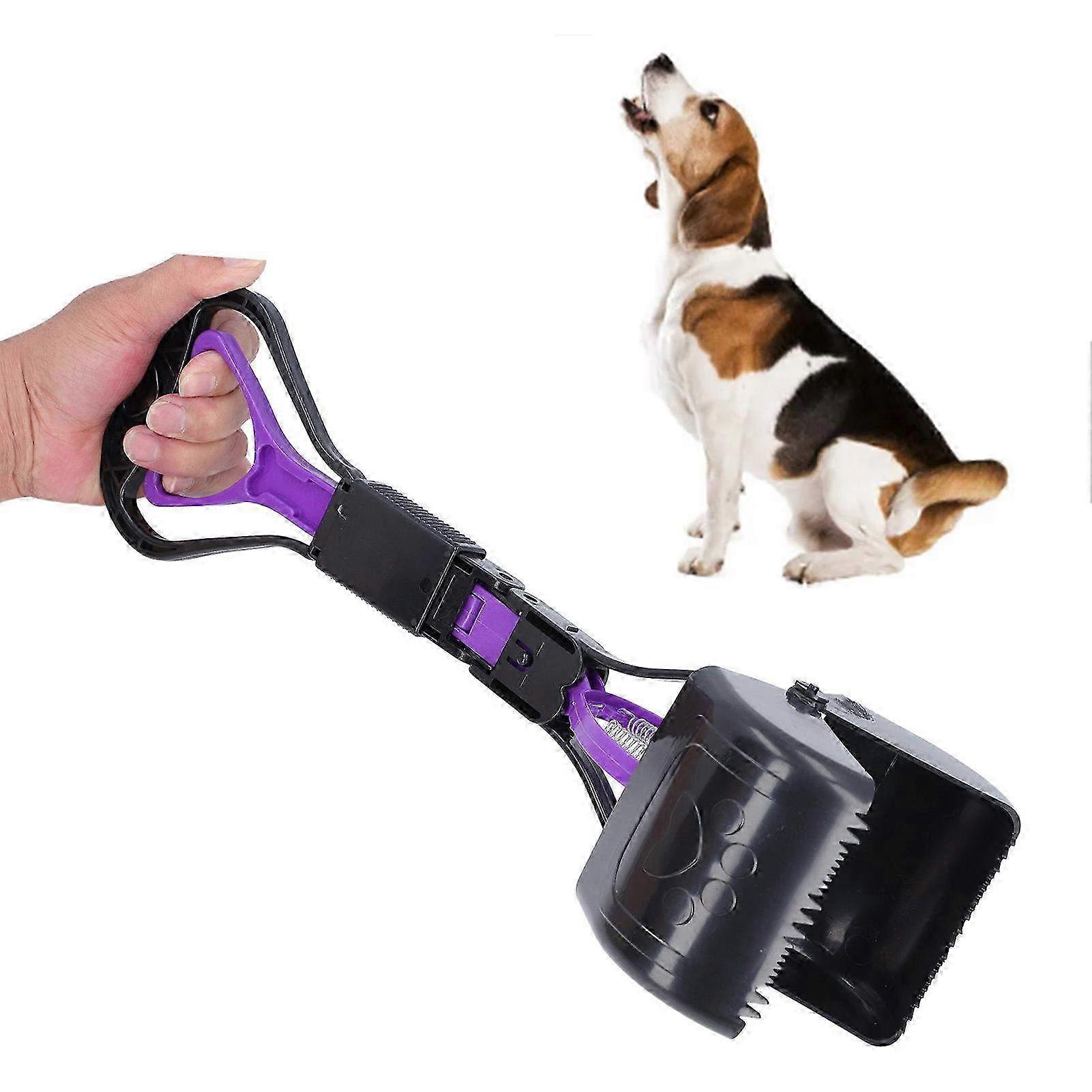 Ergonomic Long Handle Dog Poop Scooper - Multifunctional Portable Tool for Easy Pet Waste Pickup & Cleanup