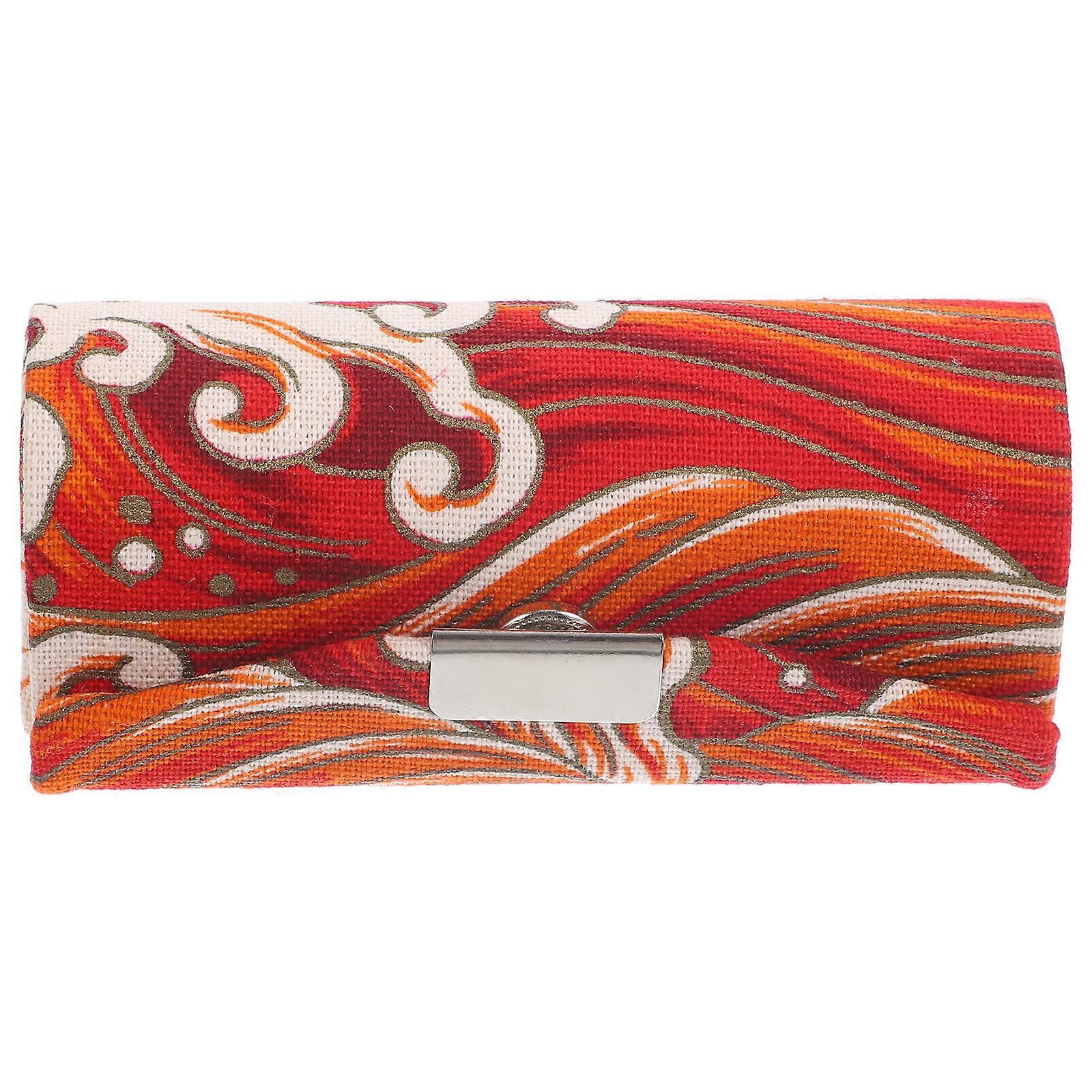 Lipstick Storage Holder Box Makeup Organizer Daily Use Rectangular Cloth Material 1Set