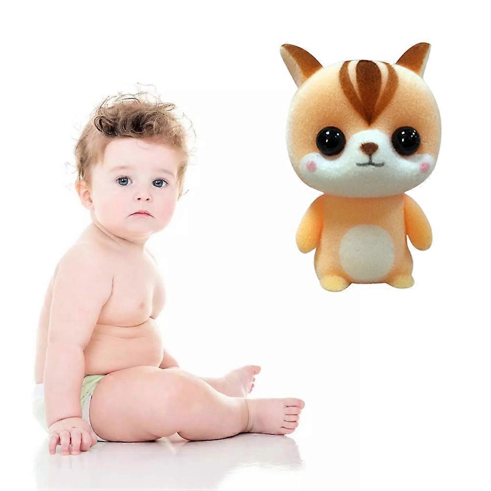 Soft Plush Squirrel Ornament For Kids In Khaki Color Ideal For Home Decor And Christmas Gift 1Set