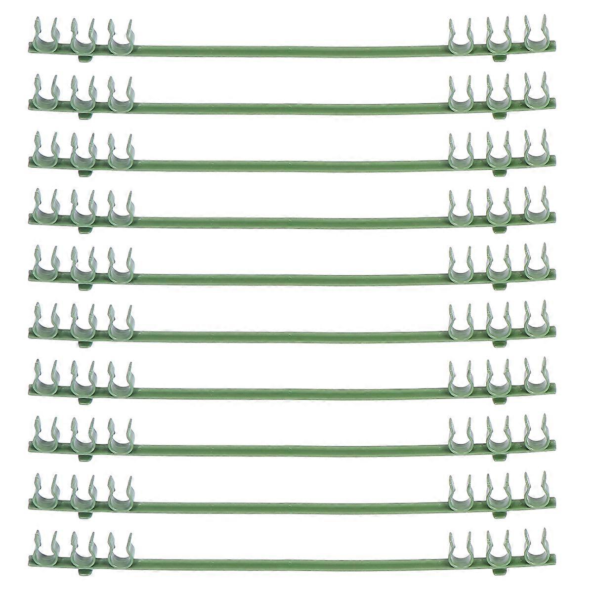 Cucumber Support Buckle for Fixing Use Adjustable Plastic Plant Buckle Green 50pcs Fit for 11mm Round Tube