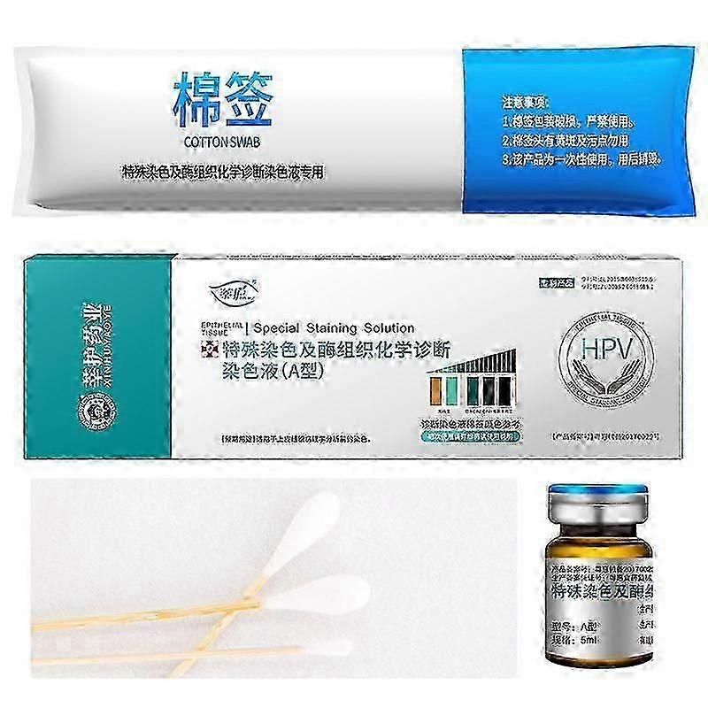 HPV Test Solution Staining Cervical Screening Painless HPV Self Testing Set for Women Men A Type